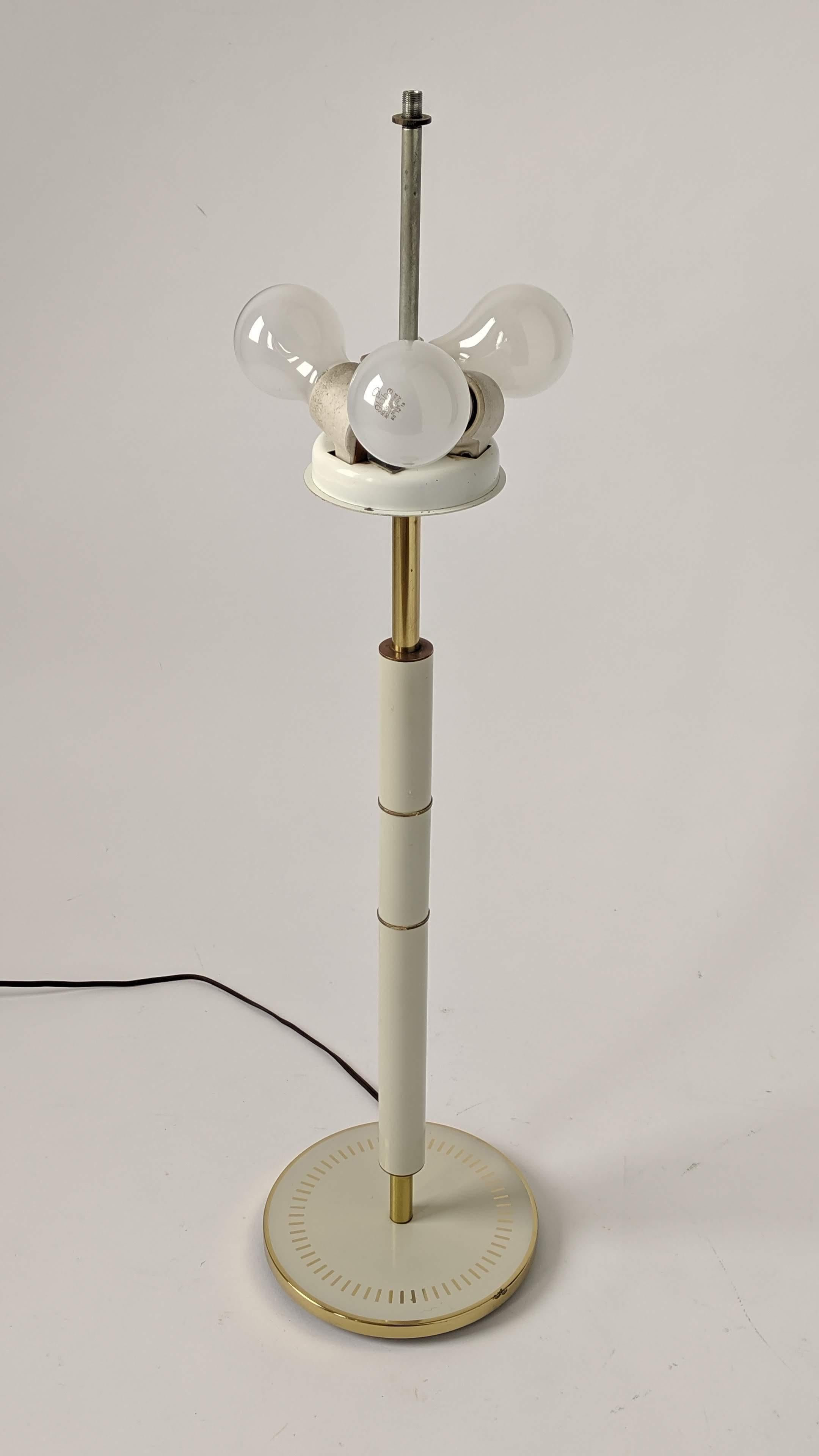 1960s Huge Gerald Thurston 3 Lights Tall Table Lamp , USA  1