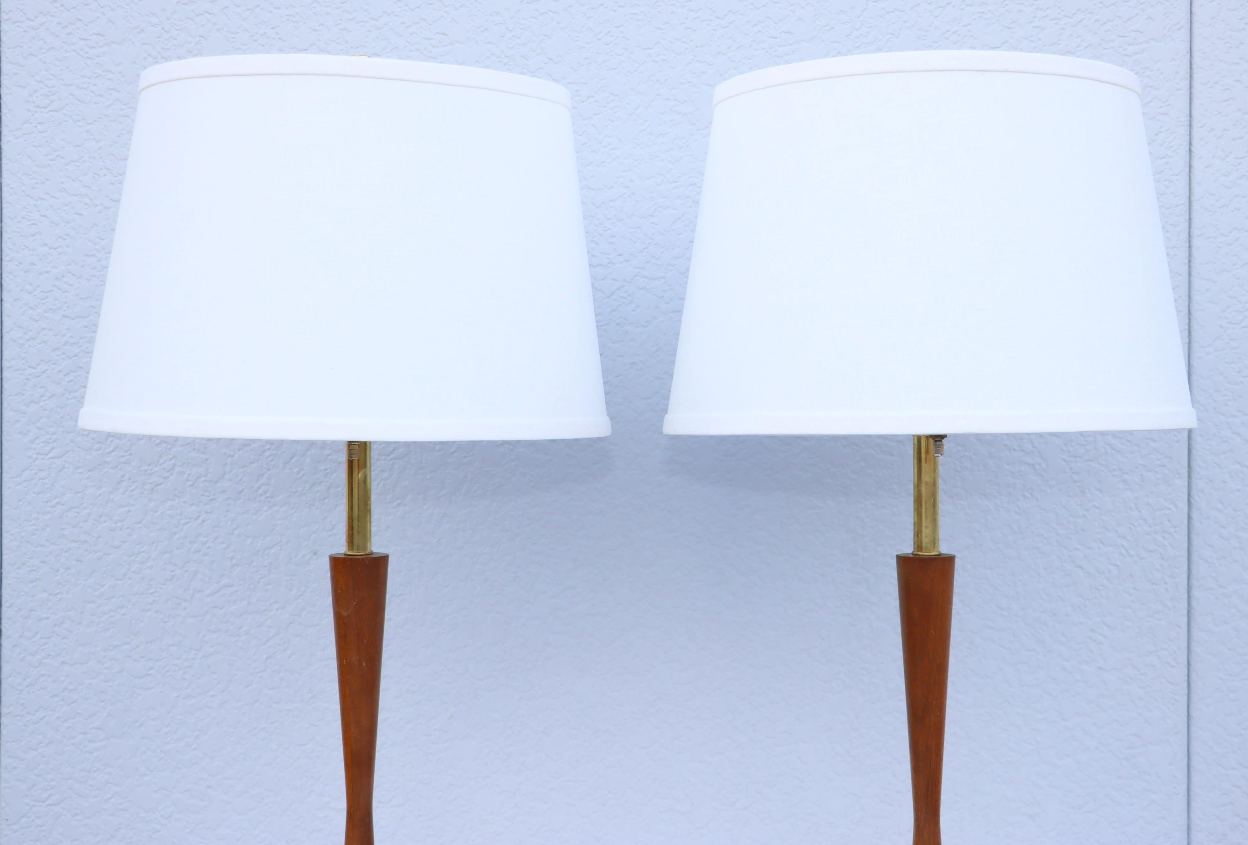 Lampes de table modernes Gerald Thurston pour Lightolier des années 1960 en vente 1