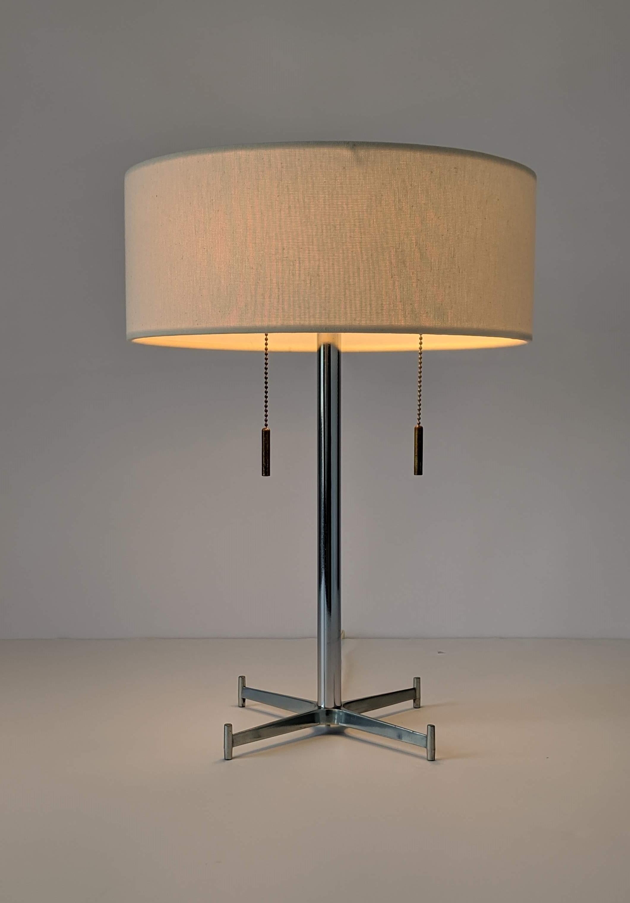 Aluminium 1960s Gerald Thurston Table Lamp, USA