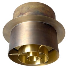 Lampada da soffitto in ottone in stile architettonico tedesco degli anni ’60, 10 pezzi disponibili