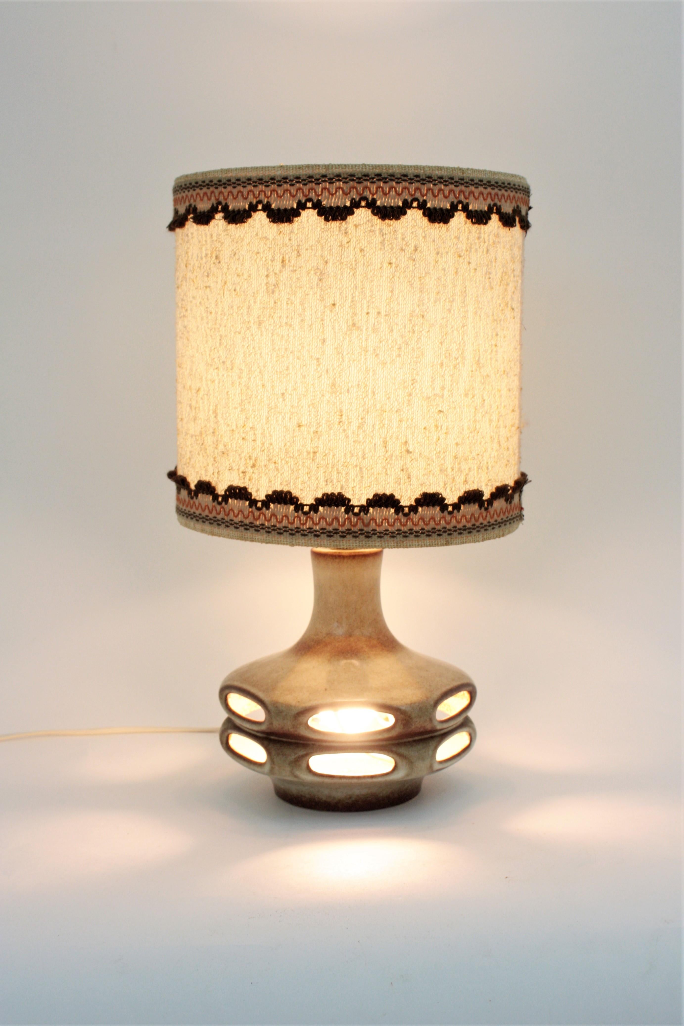 Mid-Century Modern 1960s German Ceramic Table Lamp