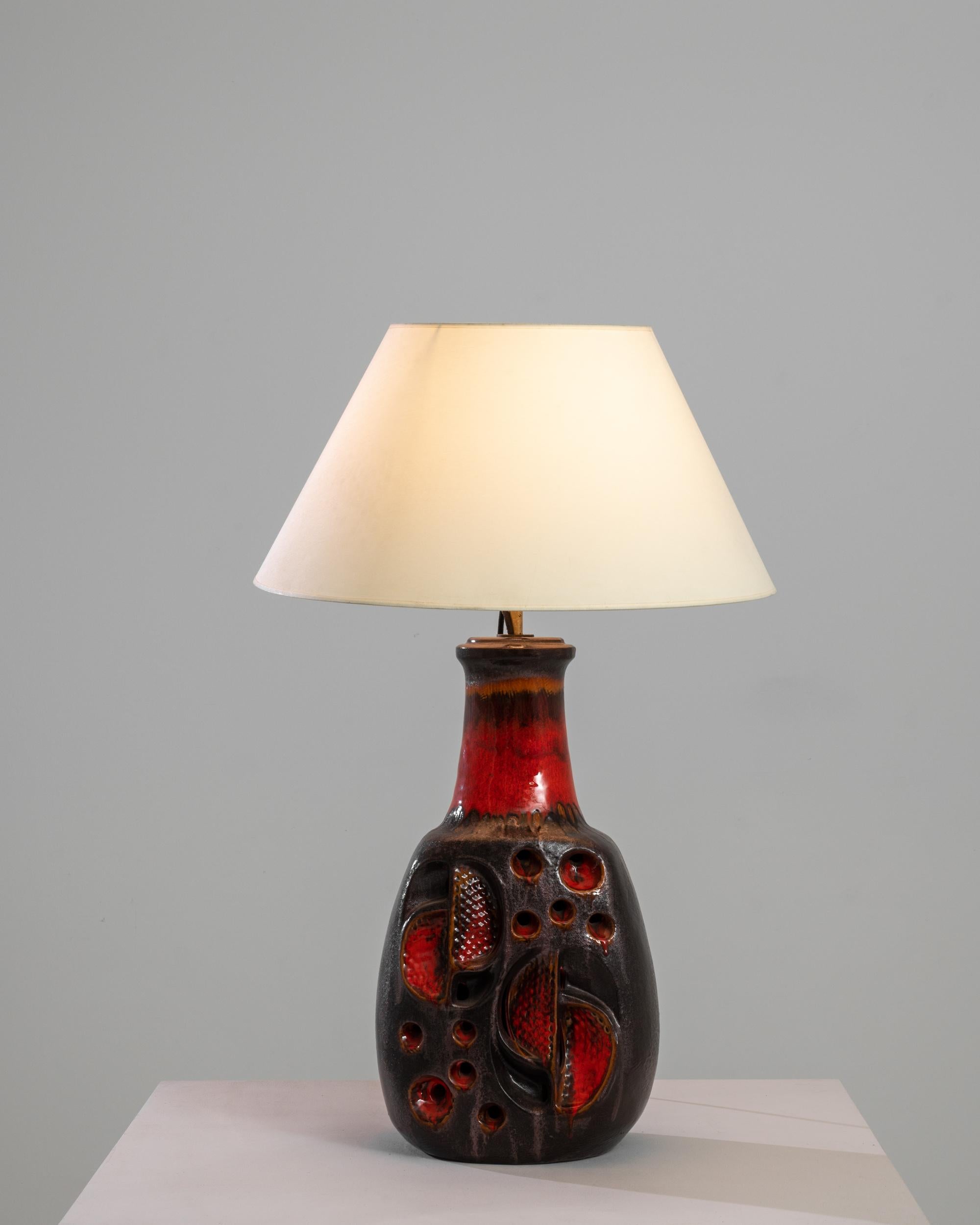 Mid-Century Modern 1960s German Ceramic Table Lamp