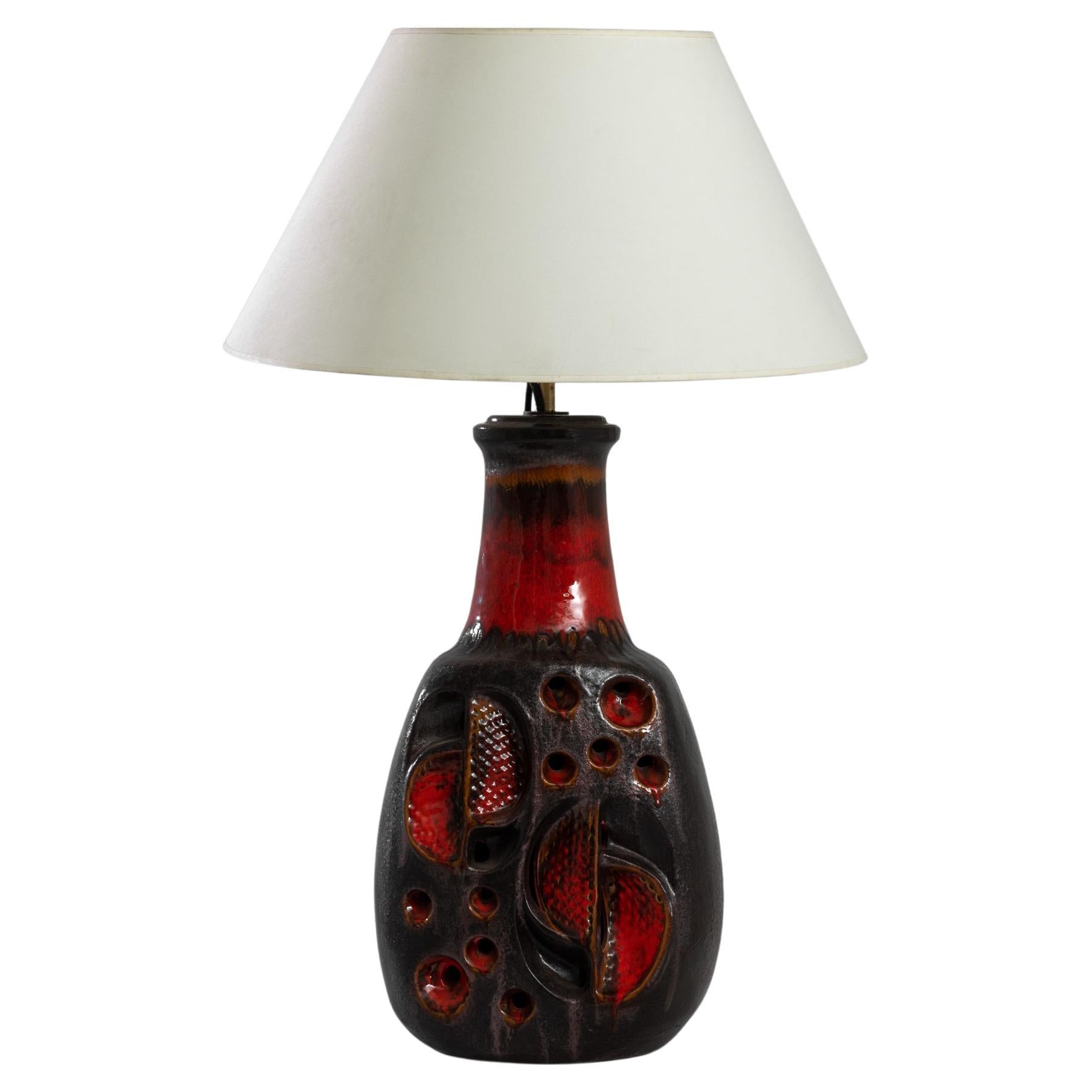 1960s German Ceramic Table Lamp