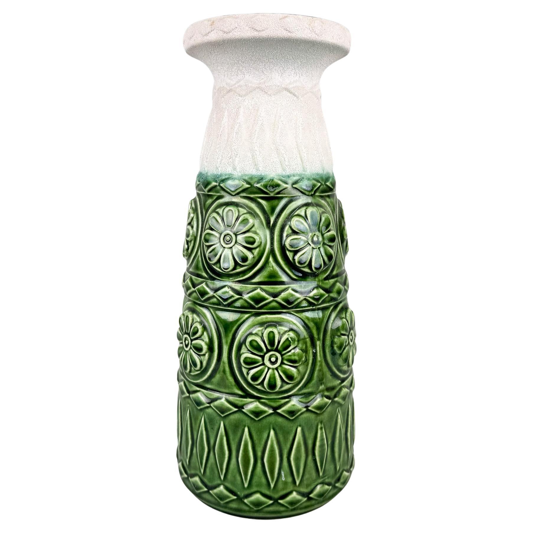 1960s German Ceramic Tall Vase by Bay Keramik