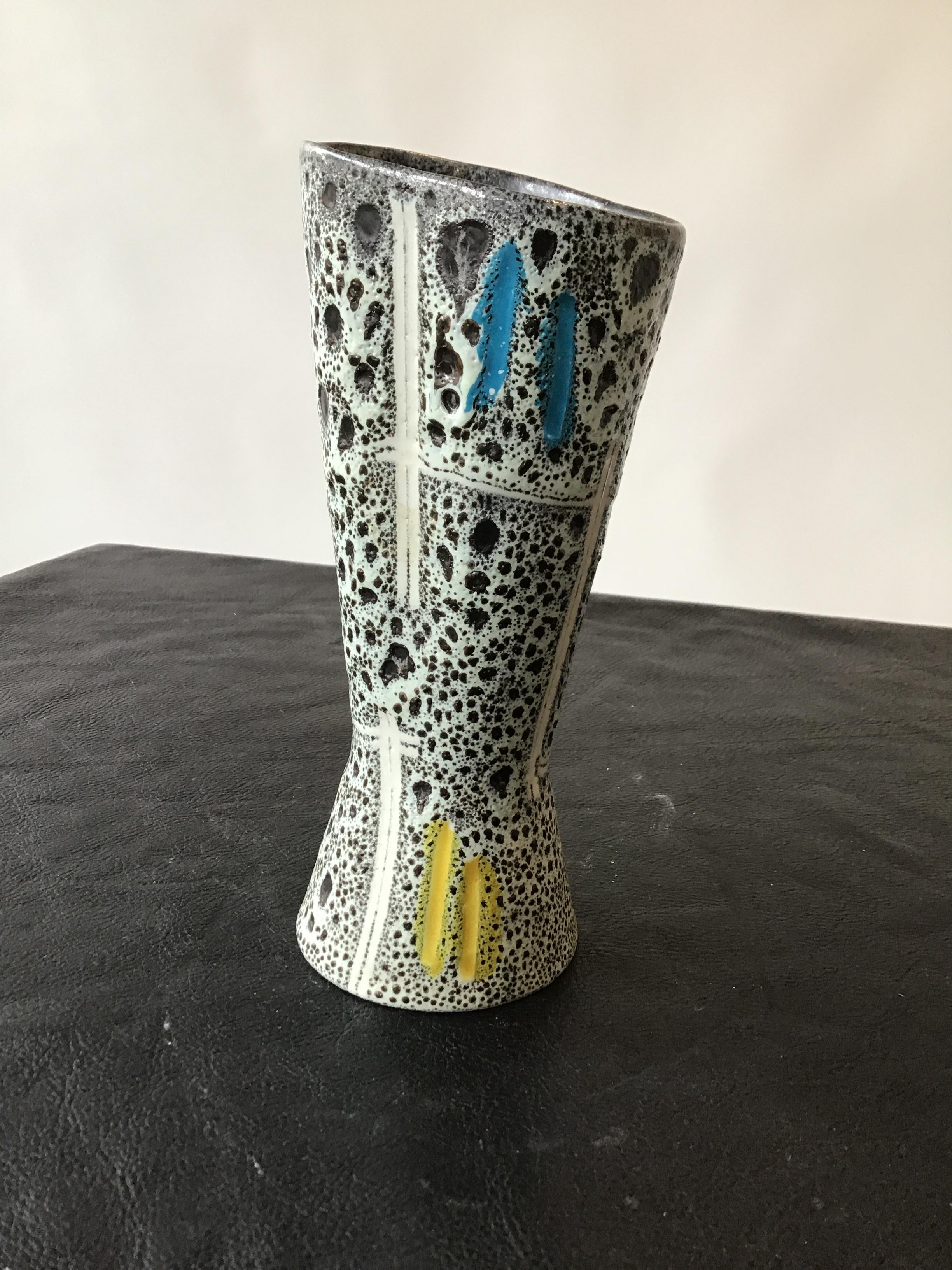 1960s German Ceramic Vase In Good Condition In Tarrytown, NY