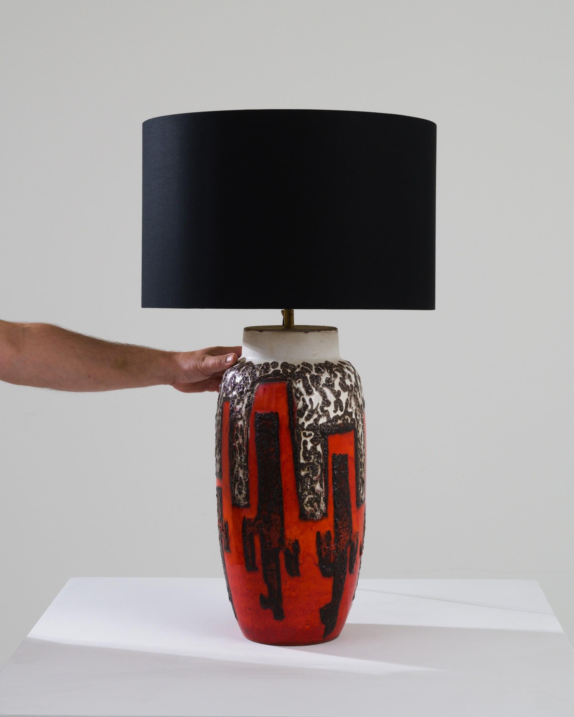 Mid-Century Modern 1960s German Ceramic Vase Table Lamp For Sale