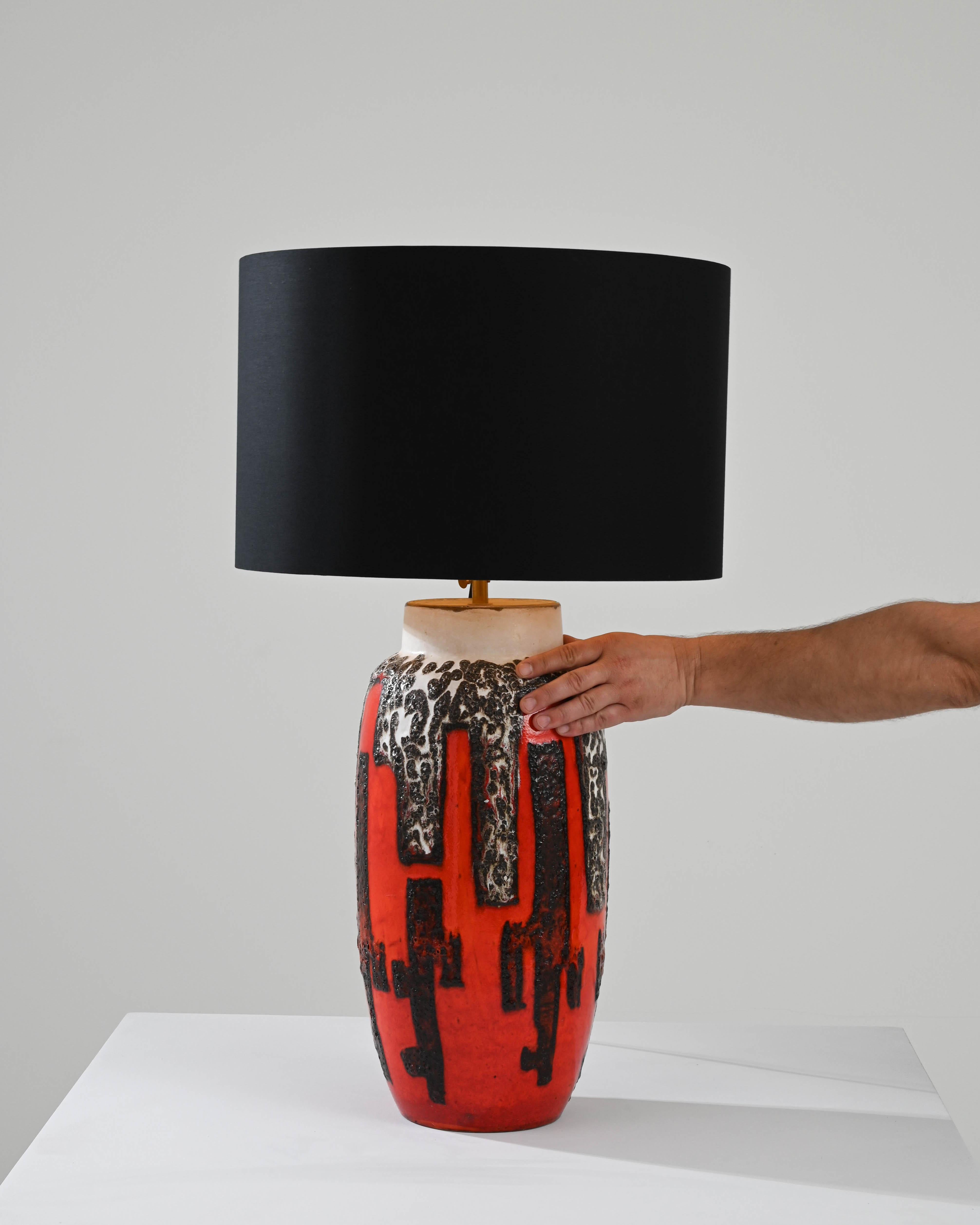 1960s German Ceramic Vase Table Lamp For Sale 1