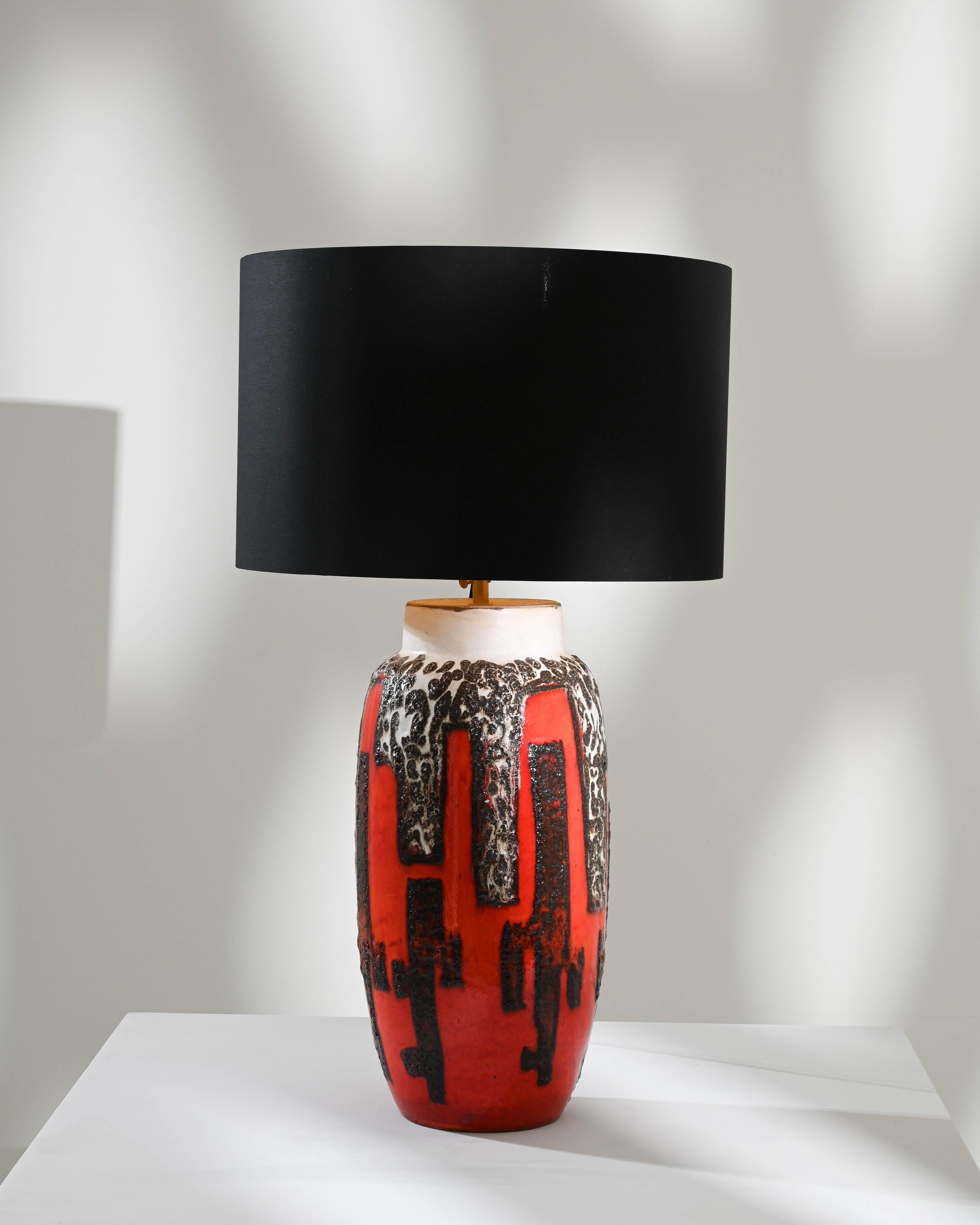 1960s German Ceramic Vase Table Lamp For Sale 2
