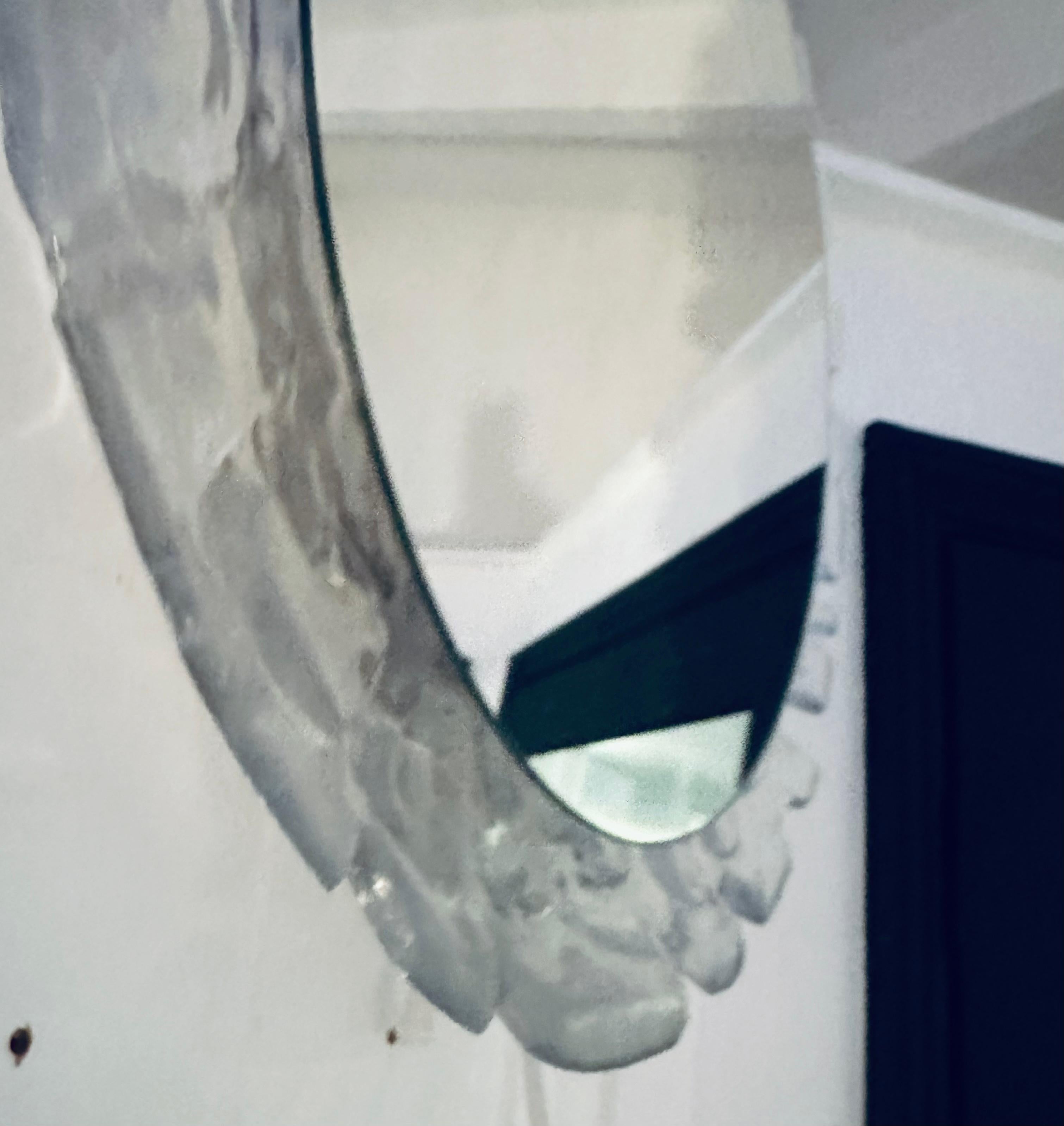 1960er Jahre deutsche Erco beleuchtete Lucite gelb glühen gespiegeltes Glas Wandspiegel 7