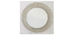 1960s German Erco Round Illuminated Backlit Lucite Wall Mirror