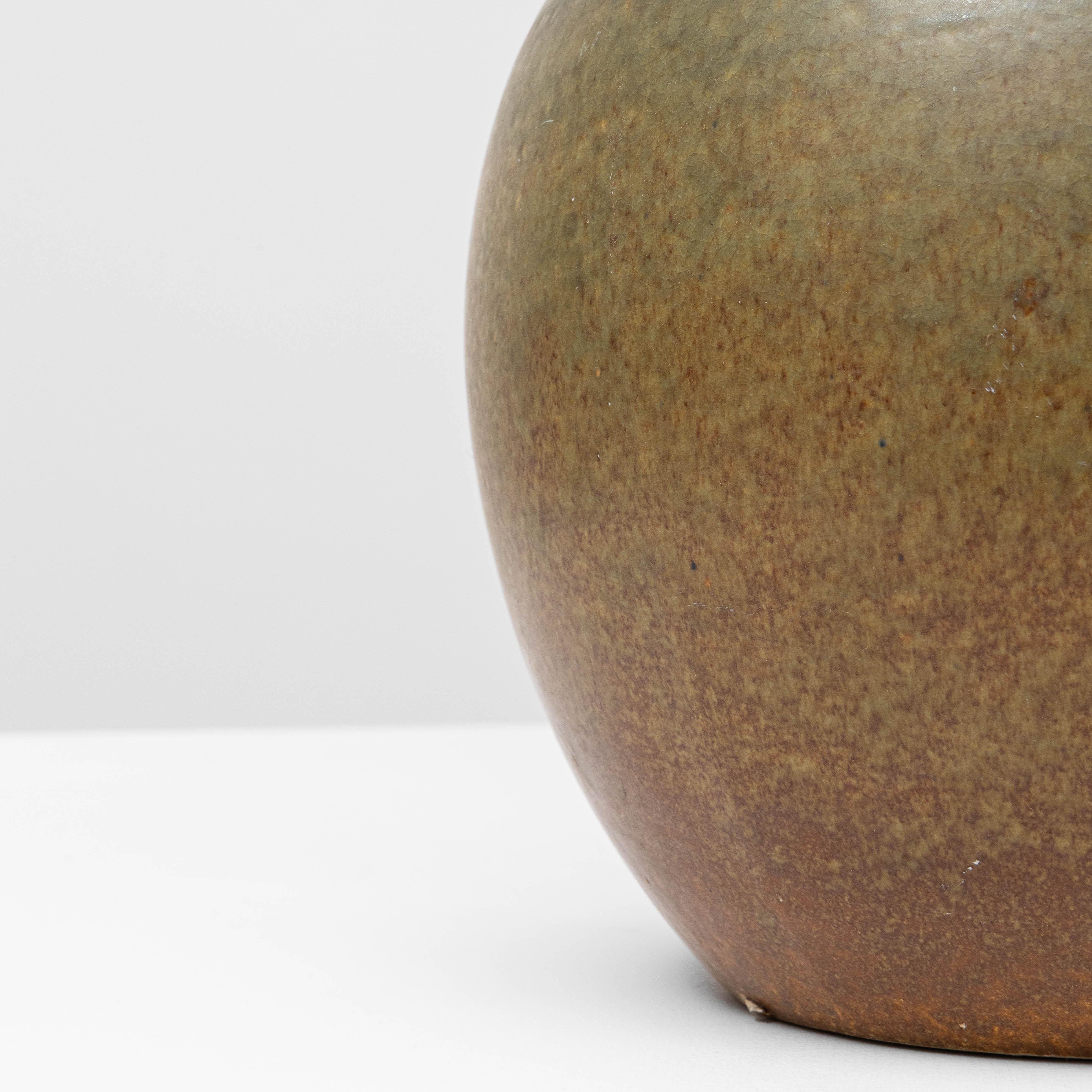 Lampe de table allemande des années 1960 en céramique verte et rouge en vente 8