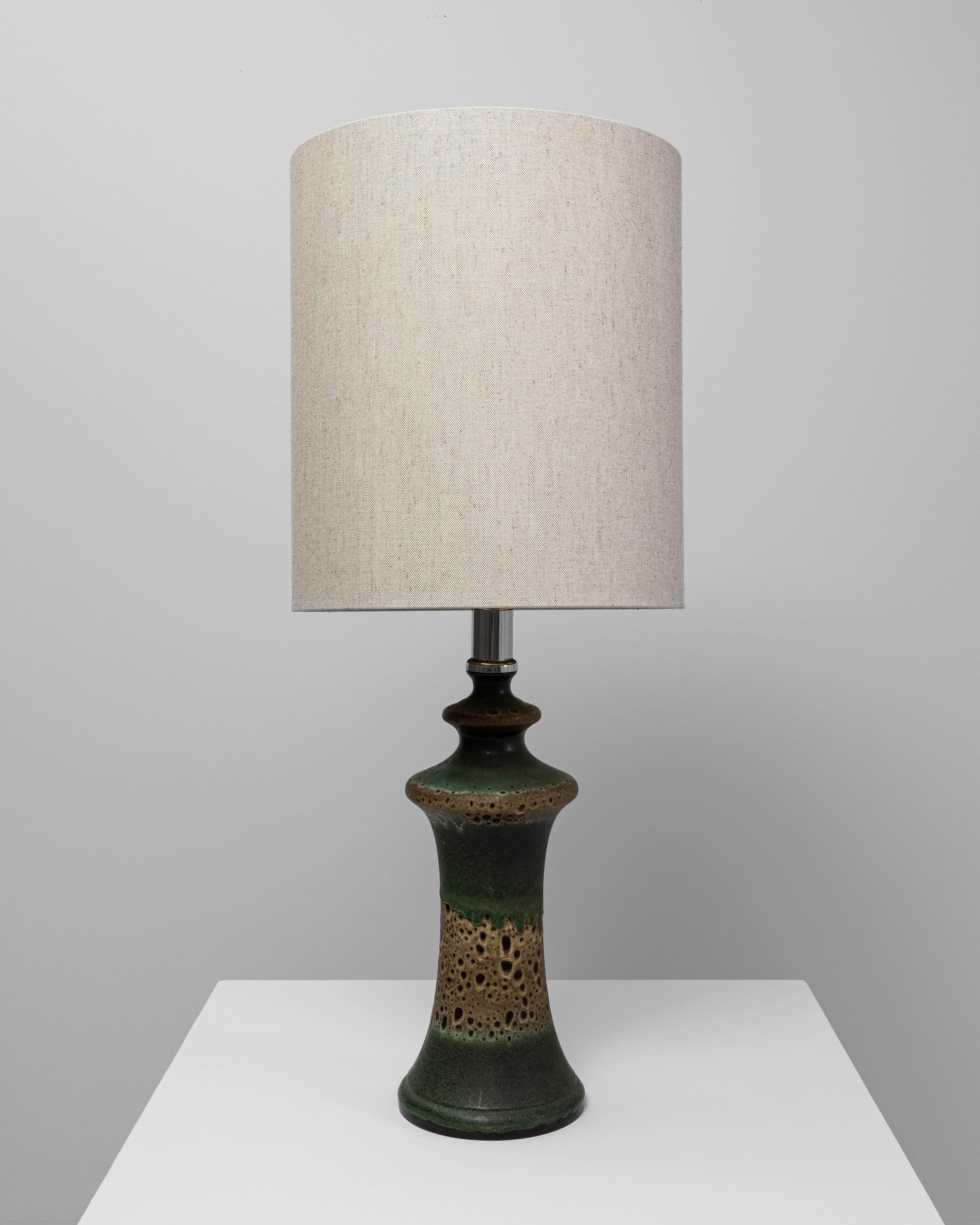 Lámpara de sobremesa de cerámica verde alemana de los años 60 Alemán en venta