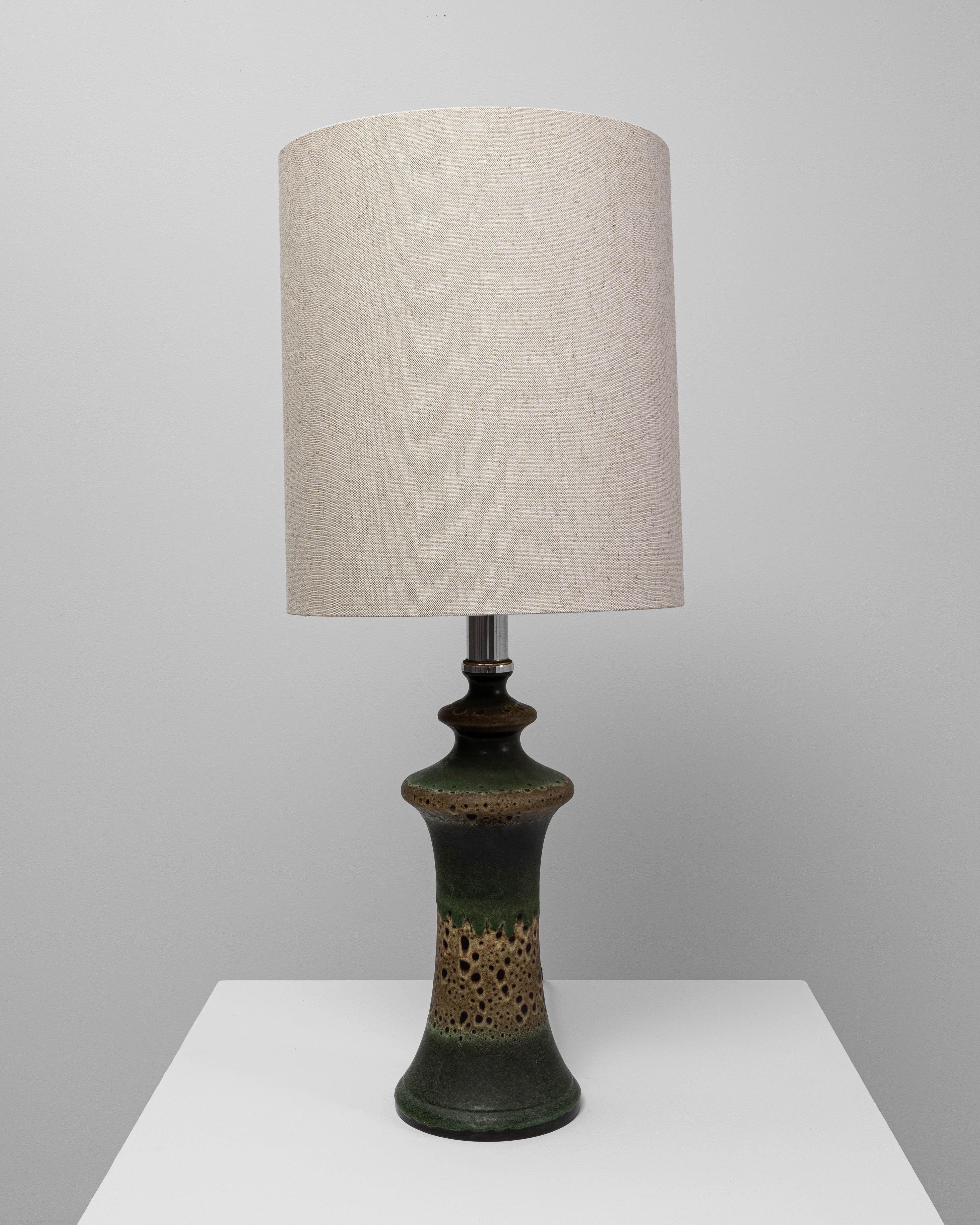 Lámpara de sobremesa de cerámica verde alemana de los años 60 en venta 2