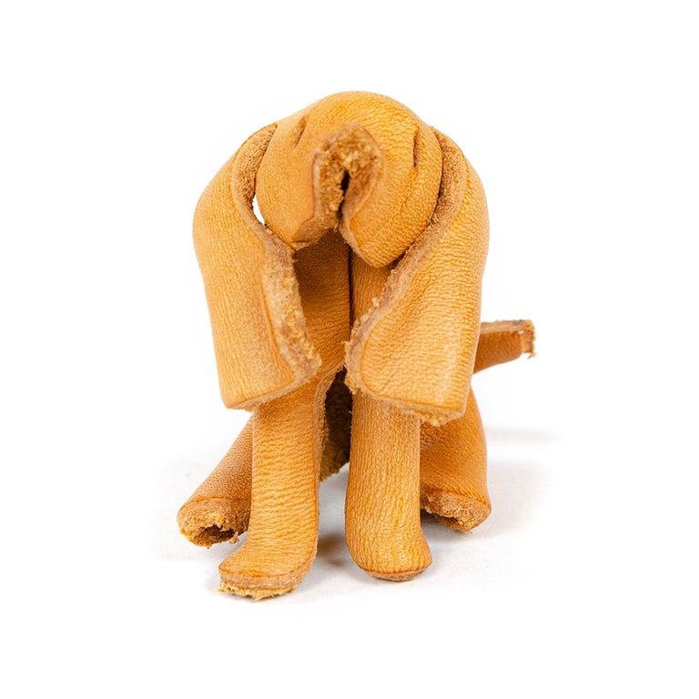 1960s German Leather Toy Dog by Deru at 1stdibs