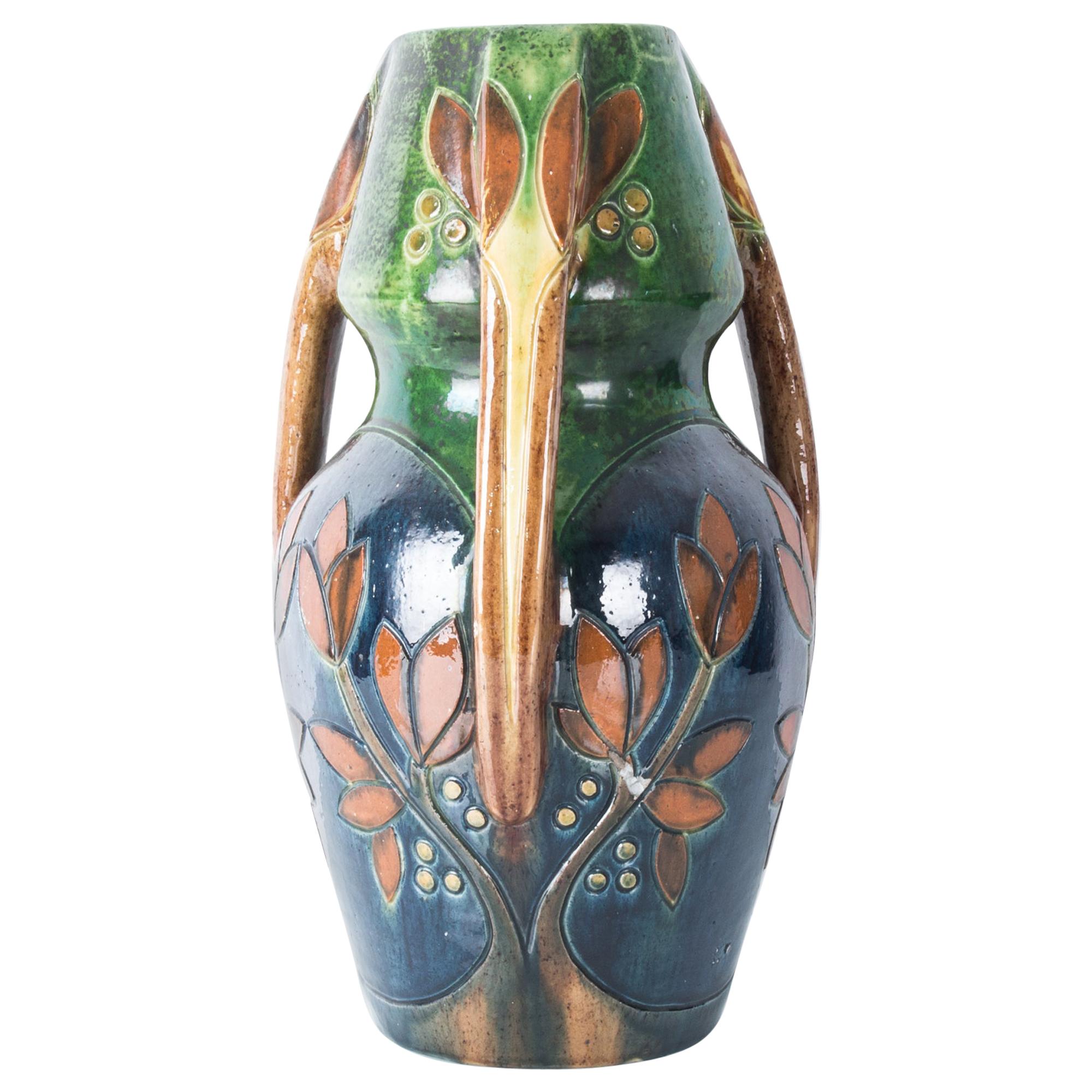 1960s German Midcentury Floral Vase