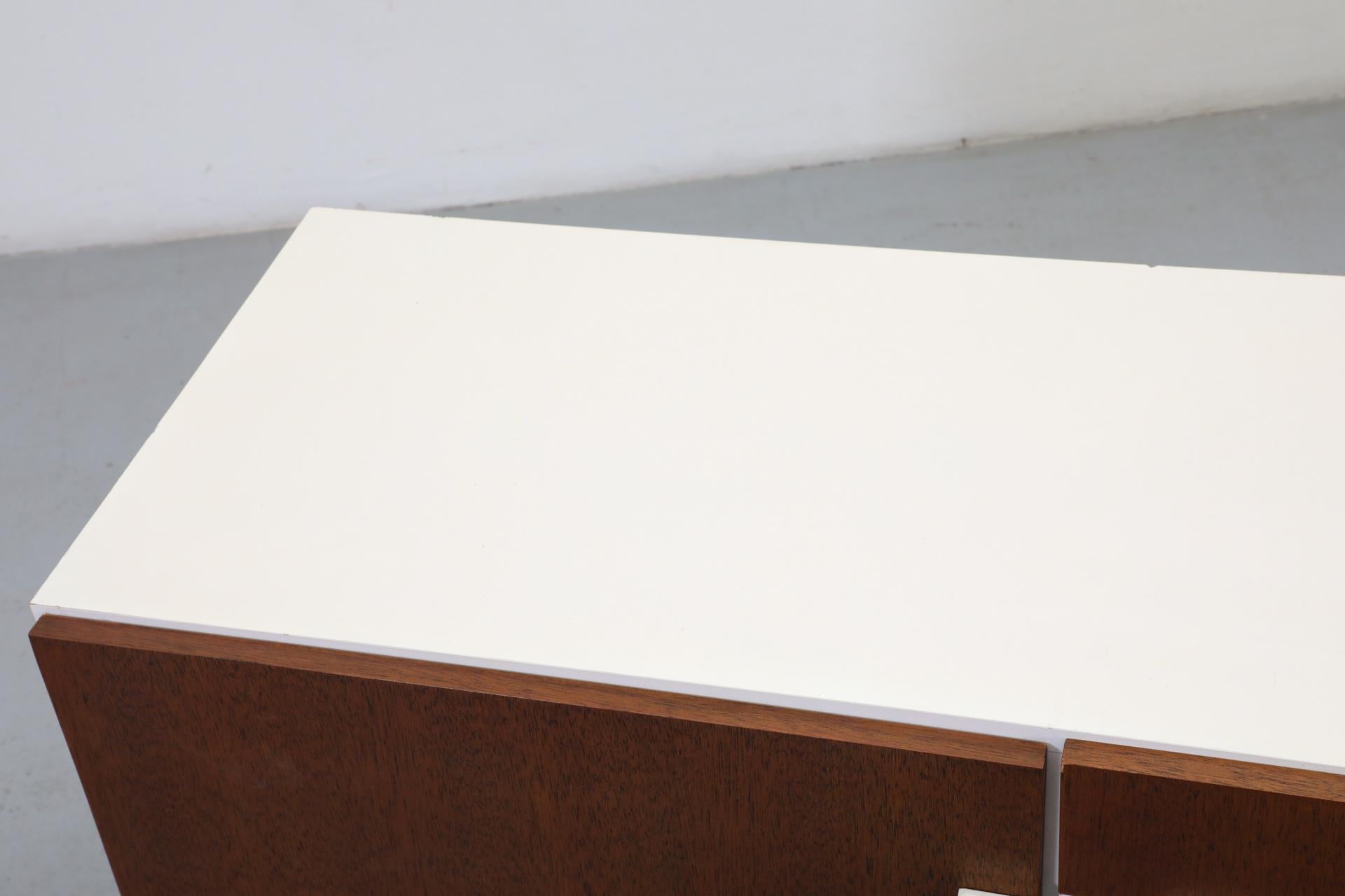 1960s German Mid-Century Small White Interlübke Double Cabinet w/ Inner Drawers 2