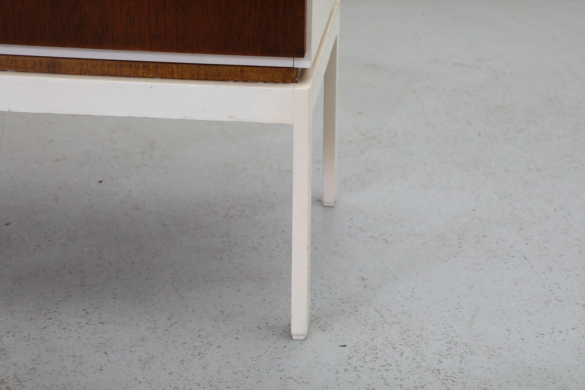 1960s German Mid-Century Small White Interlübke Double Cabinet w/ Inner Drawers 8