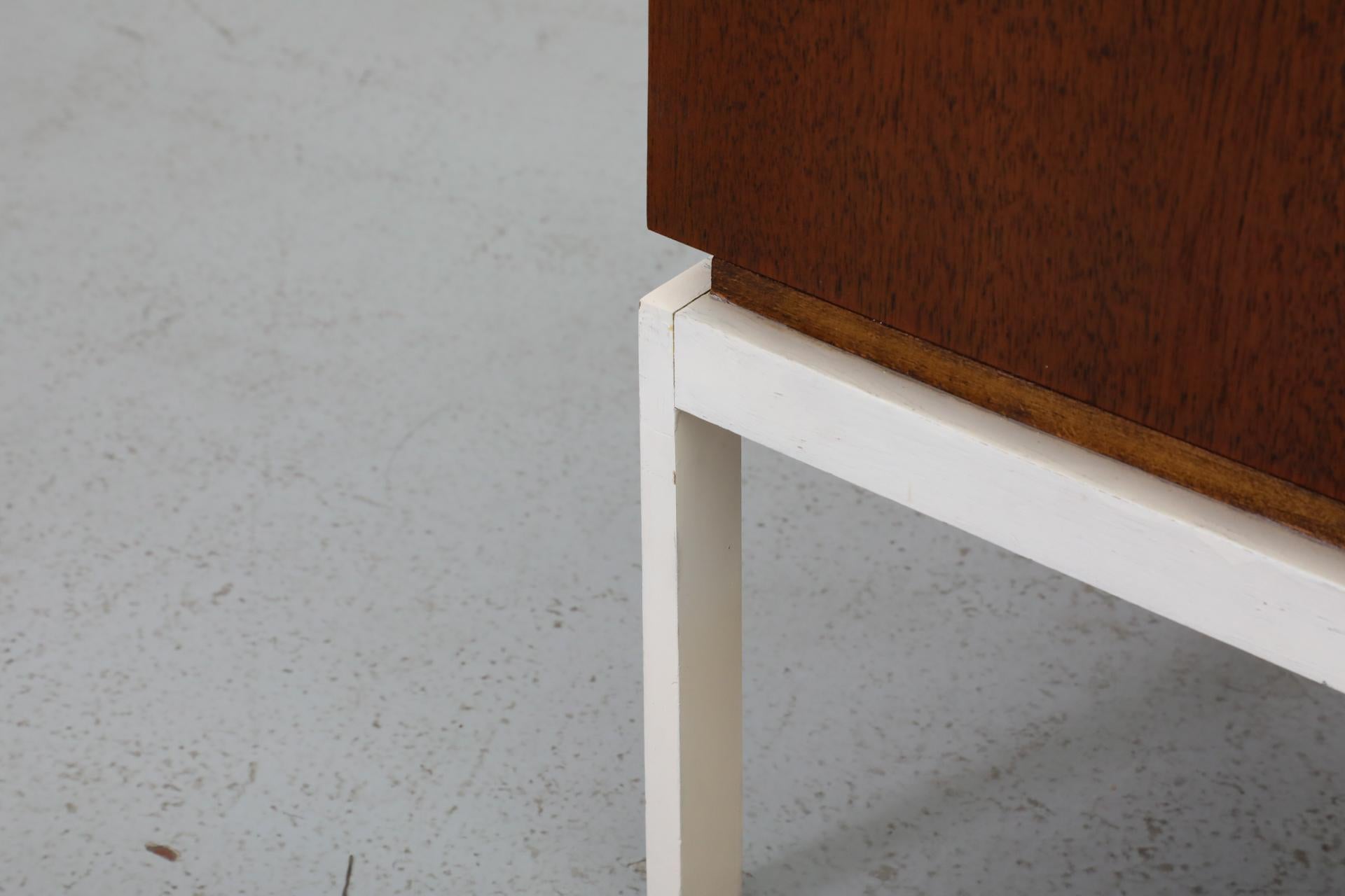 1960s German Mid-Century Small White Interlübke Double Cabinet w/ Inner Drawers 9