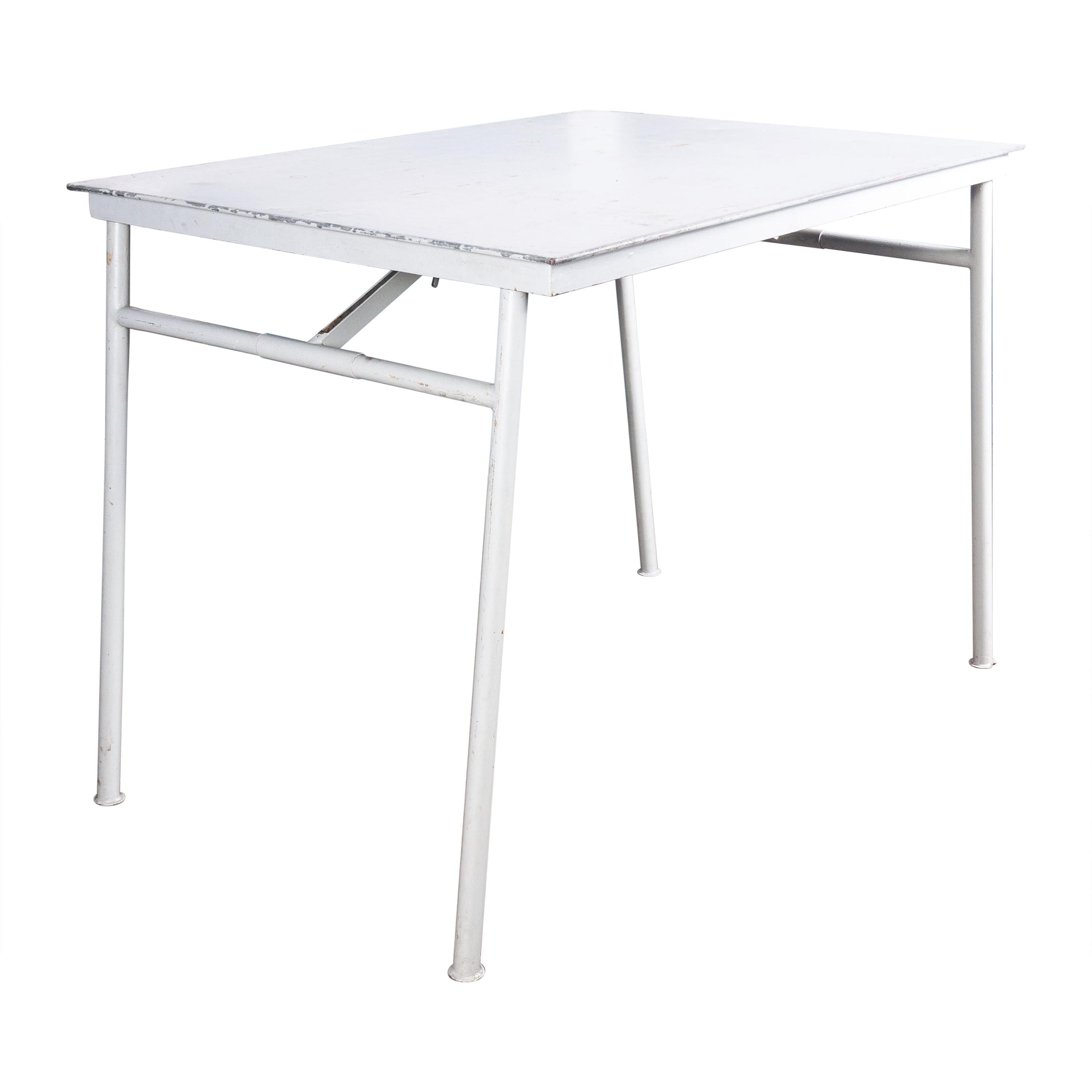 1960s German Military Industrial Small Dining/Side/Occasional Folding Tables