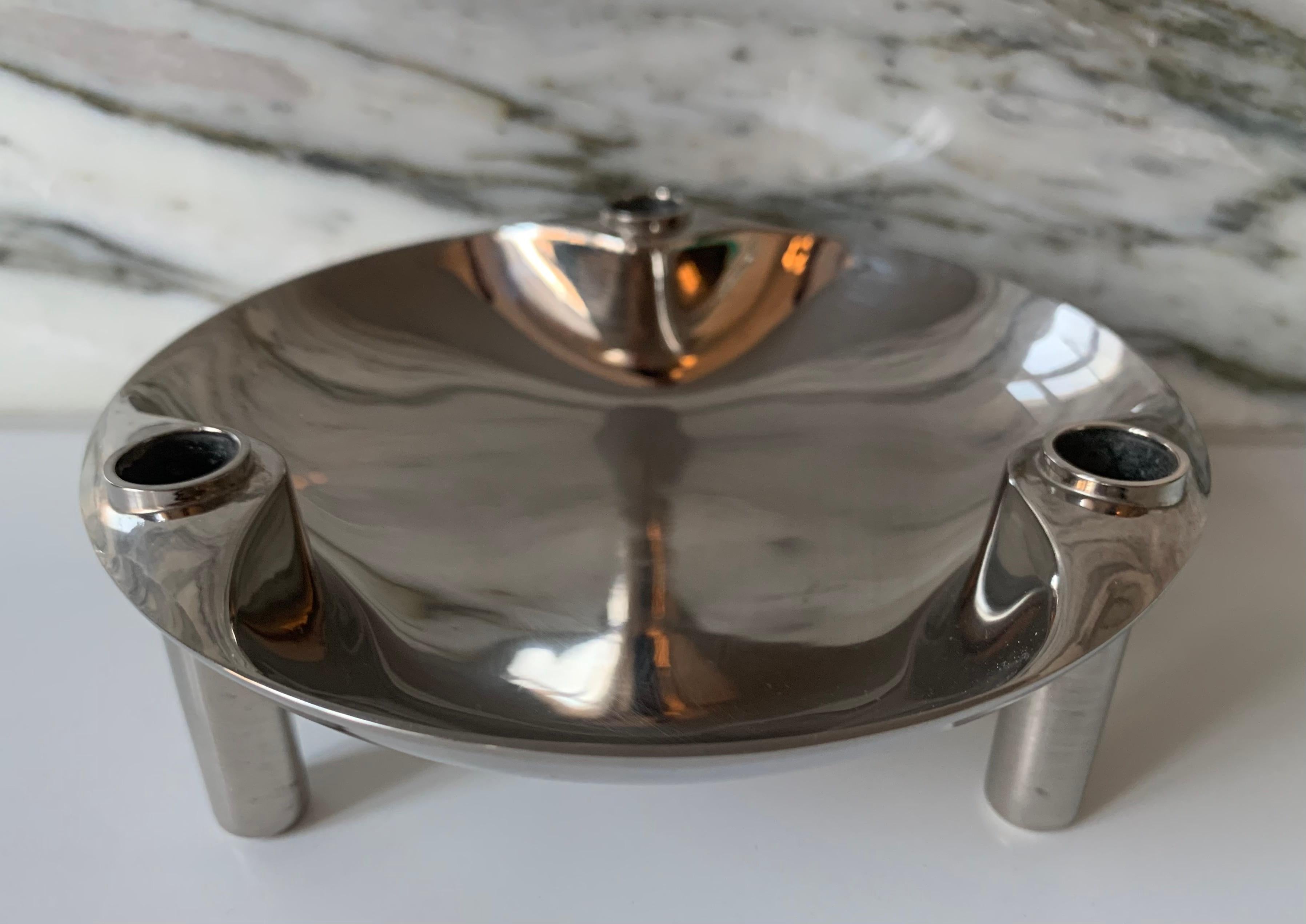 1960s German Modular Candle Holder Tray or Dish by BMF Nagel inc Original Box 2