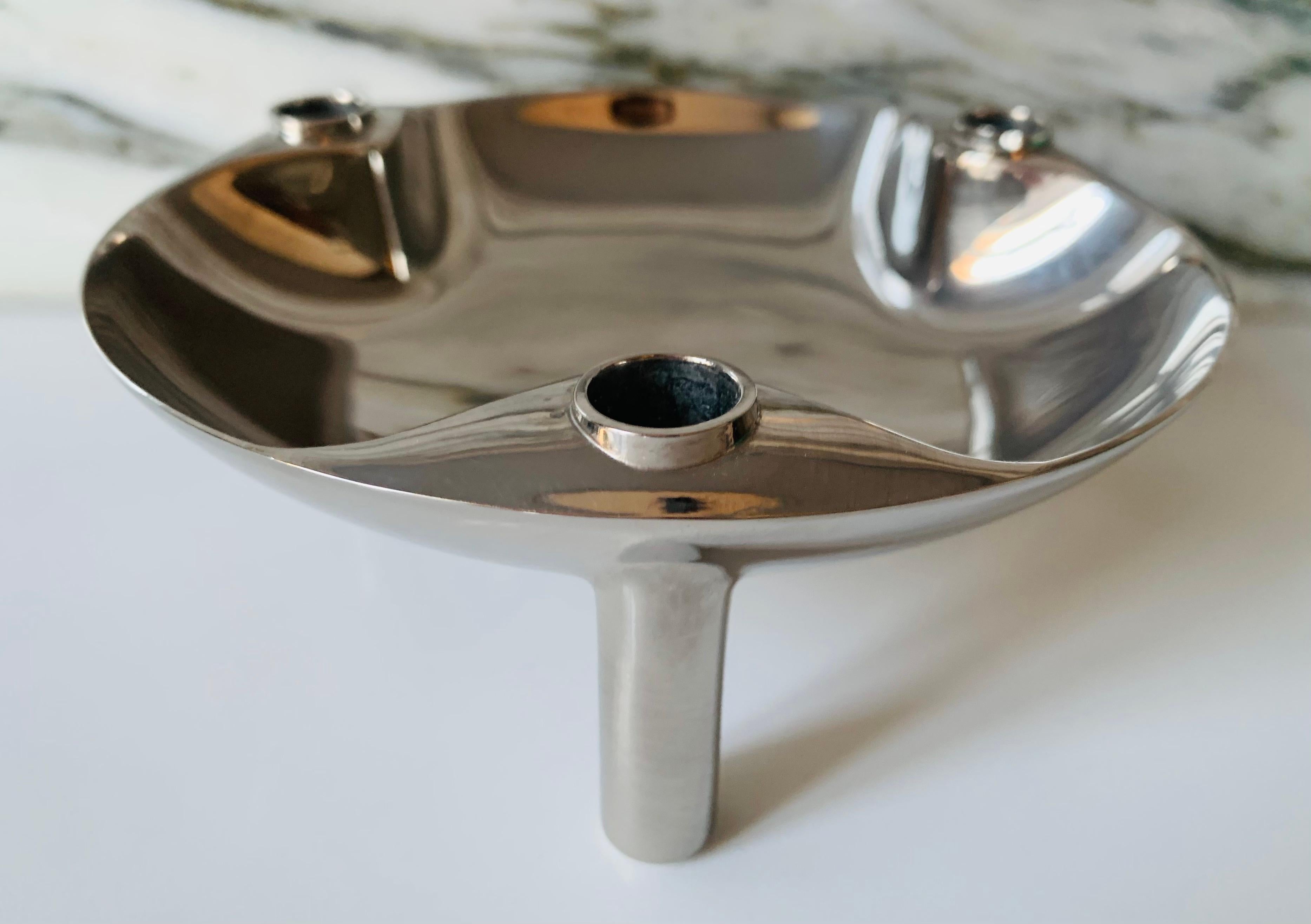 Mid-Century Modern 1960s German Modular Candle Holder Tray or Dish by BMF Nagel inc Original Box