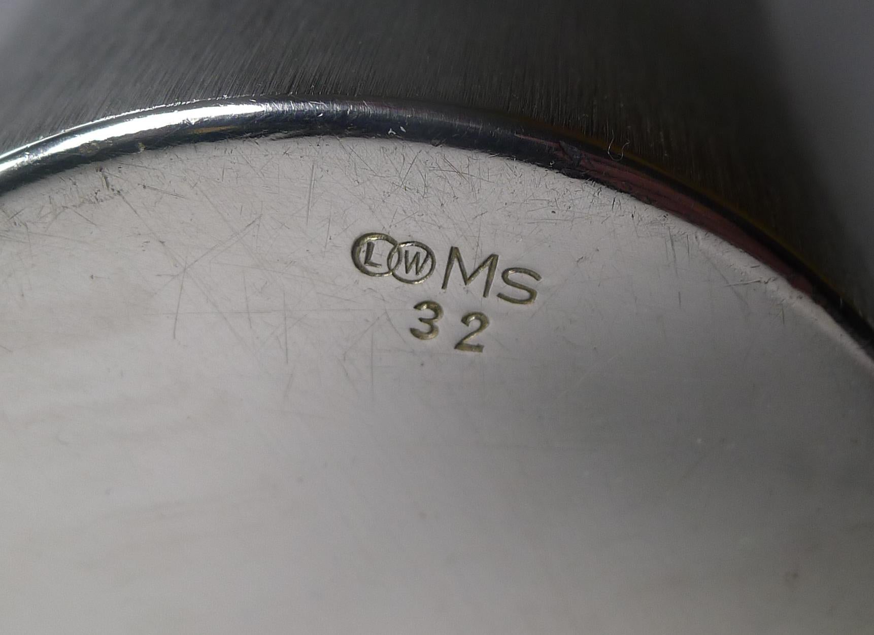 Coctelera alemana de 1960 bañada en plata de Lutz & Weiss en venta 1