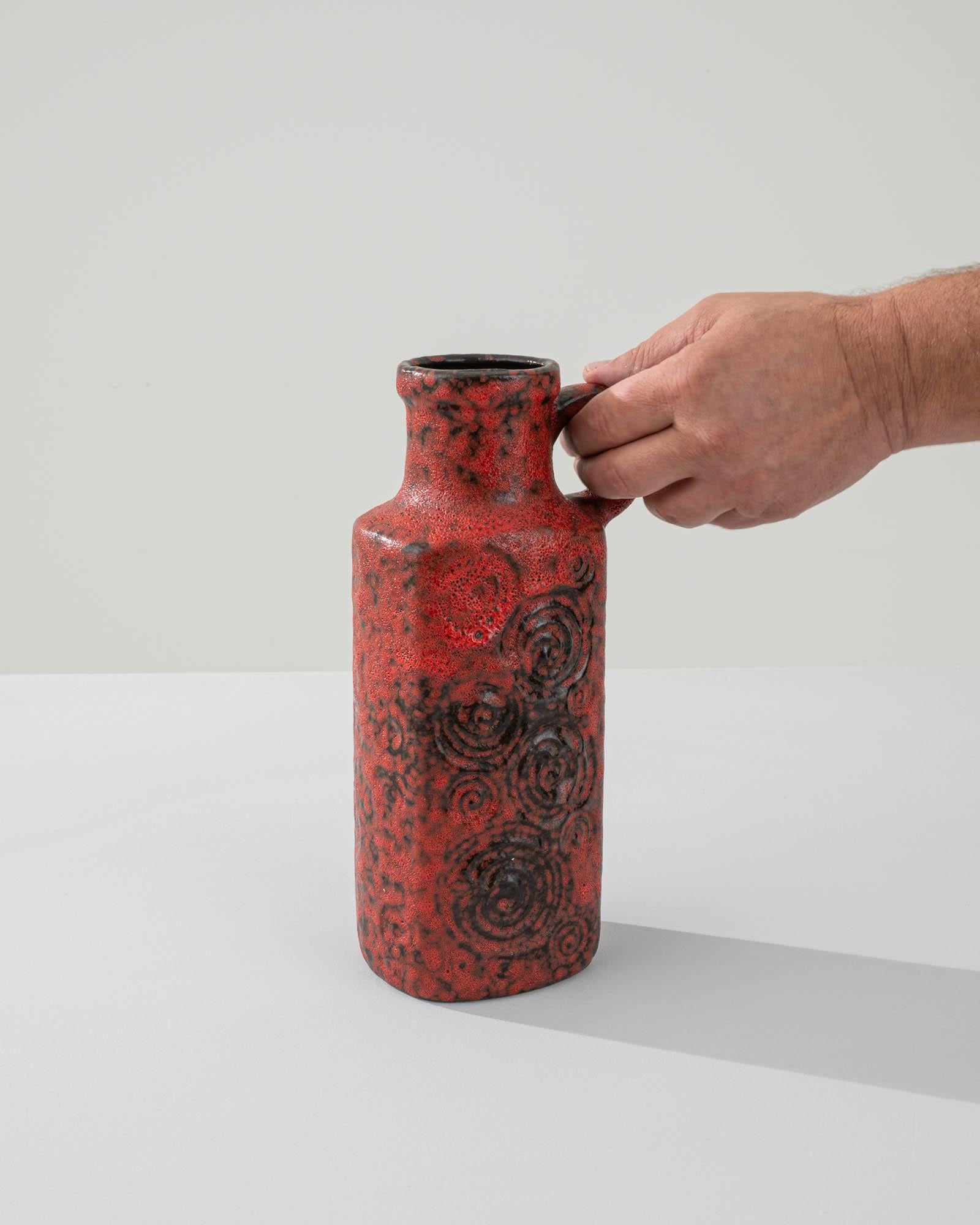 Vase allemand en céramique « W. Germany » des années 1960 Bon état - En vente à High Point, NC