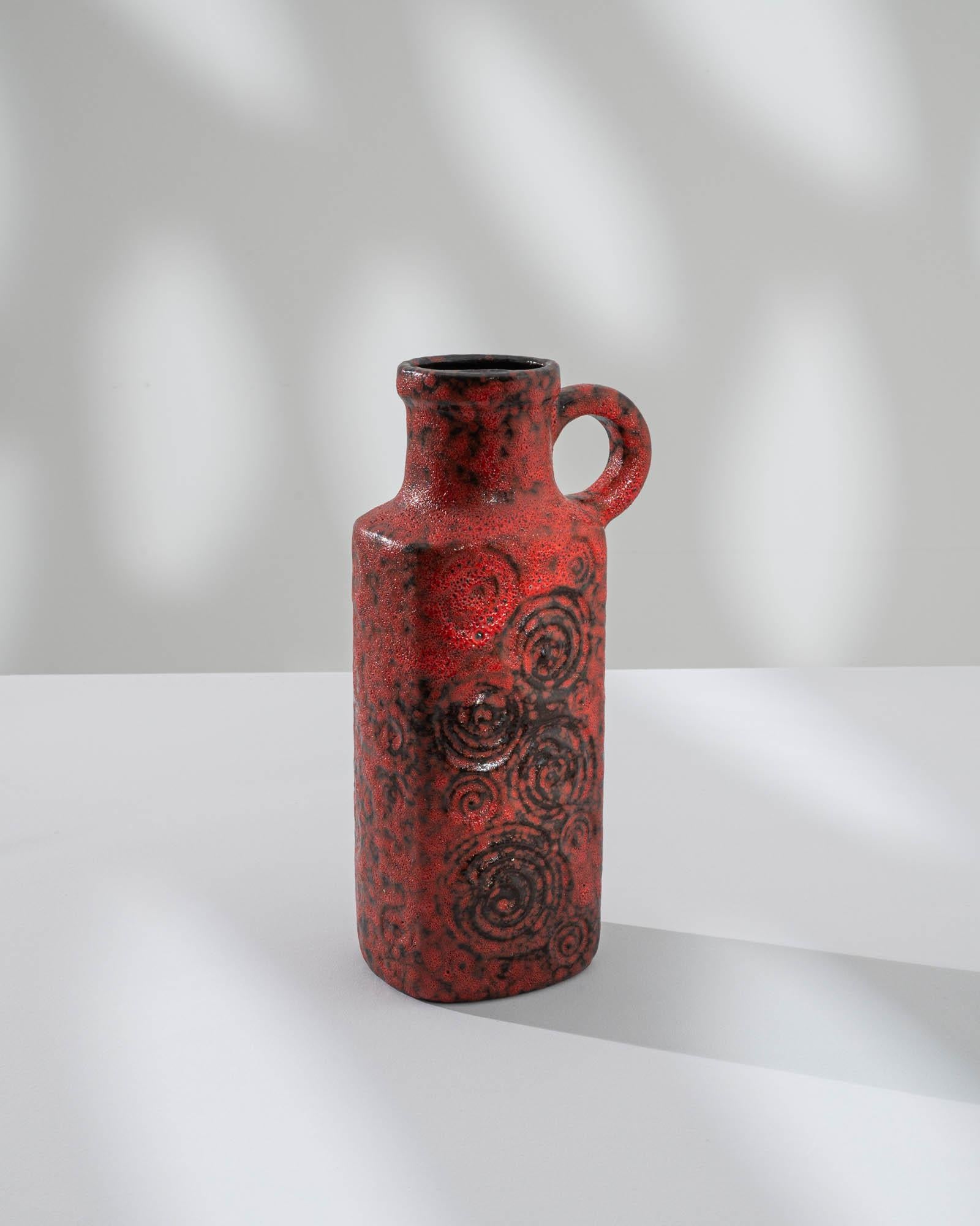 20ième siècle Vase allemand en céramique « W. Germany » des années 1960 en vente