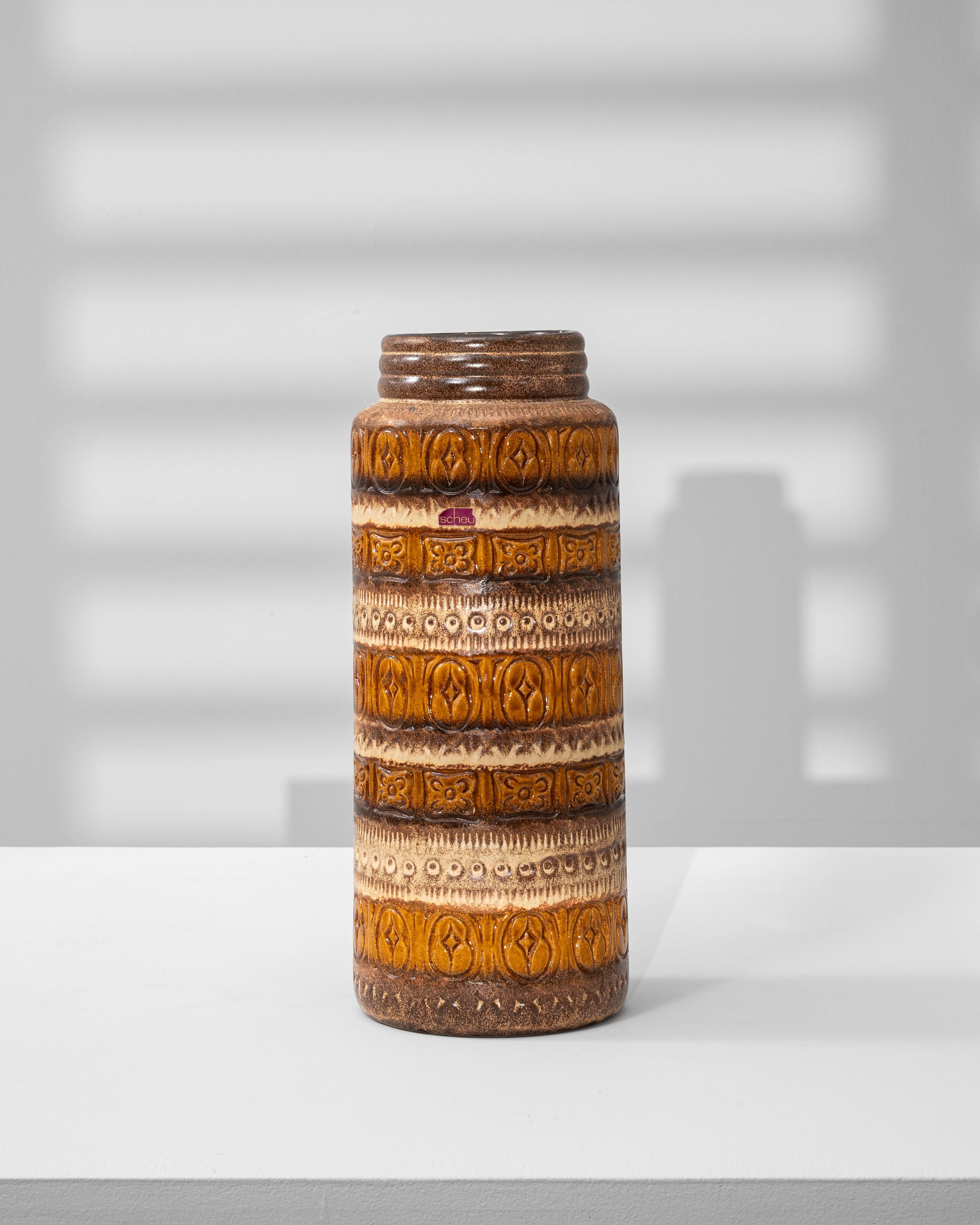 1960s German W. Germany Ceramic Vase For Sale 1