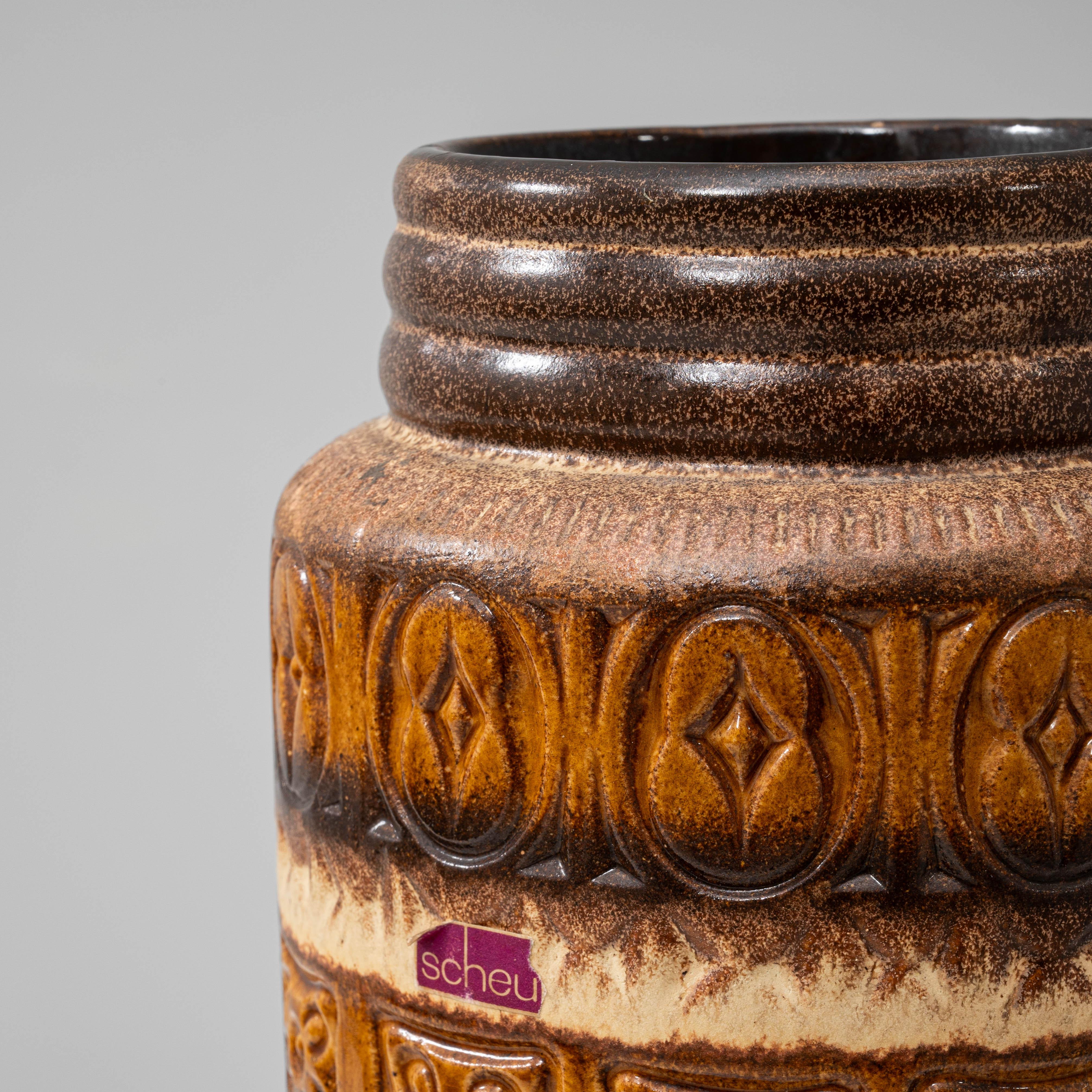 1960s German W. Germany Ceramic Vase For Sale 3