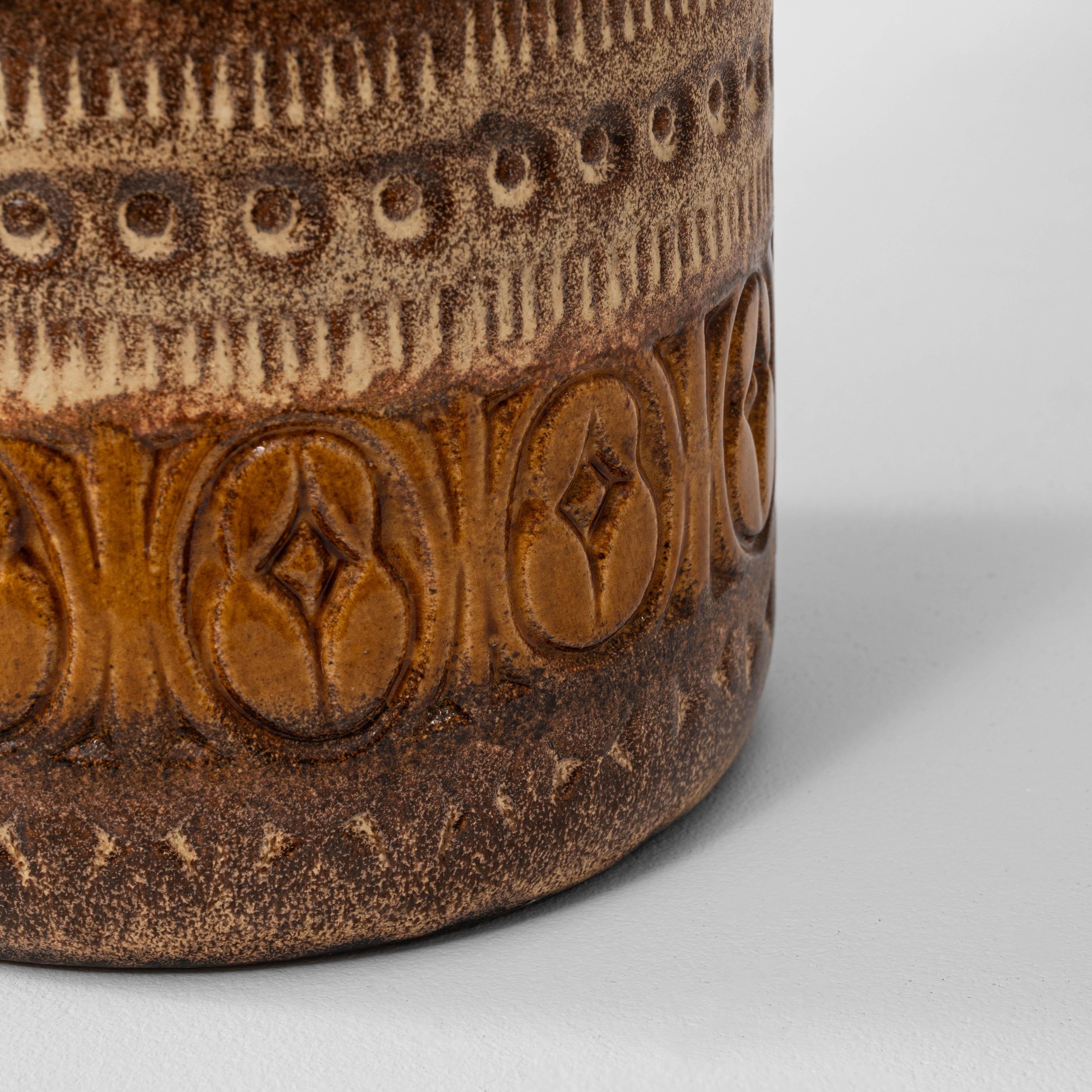 1960s German W. Germany Ceramic Vase For Sale 4
