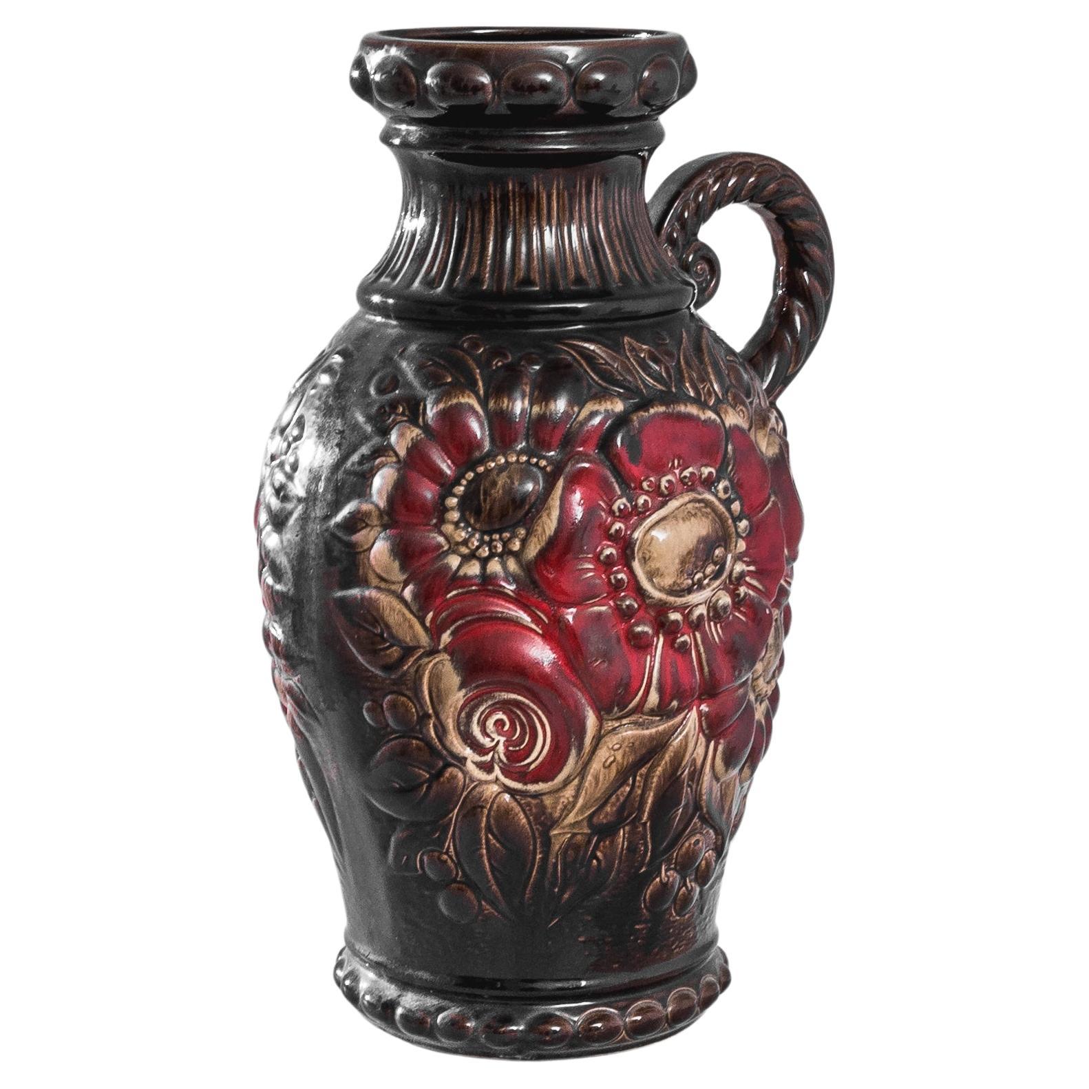 1960s German "W. Germany" Ceramic Vase For Sale