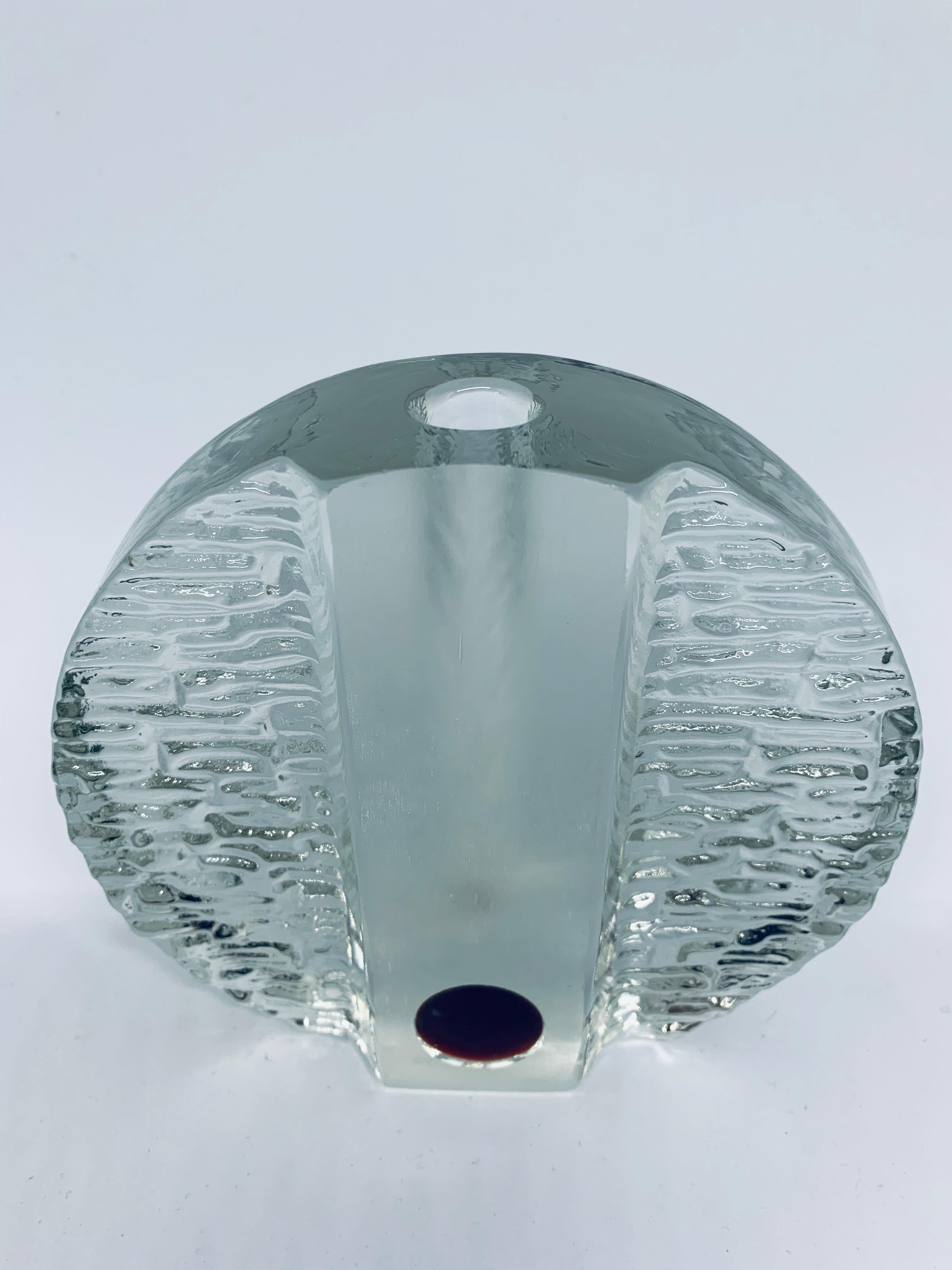 1960s German Walther Glas 'Solifleur' Single Stem Round Textured Vase In Good Condition In London, GB