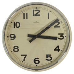 1960s Germany Junghans Wall Clock in the style of Max Bill Industrial Design