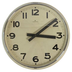 Vintage  1960s Germany Junghans Wall Clock in the  style of  Max Bill Industrial Design