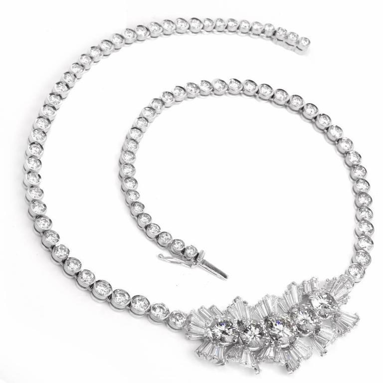 1960s GIA Diamond Gold Choker Necklace 5
