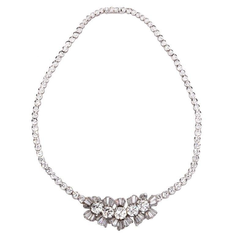 1960s GIA Diamond Gold Choker Necklace 7