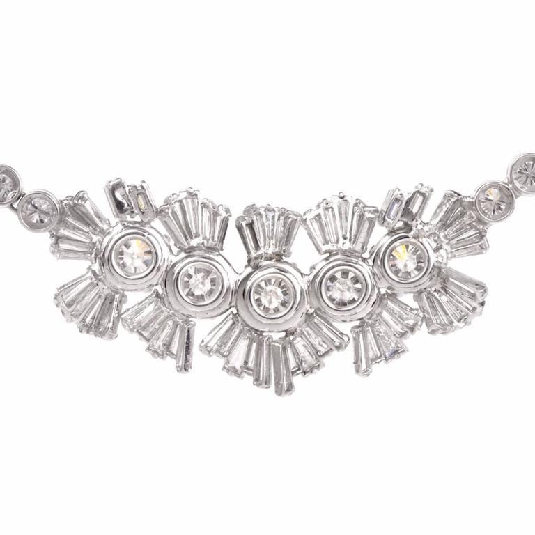 Art Deco 1960s GIA Diamond Gold Choker Necklace