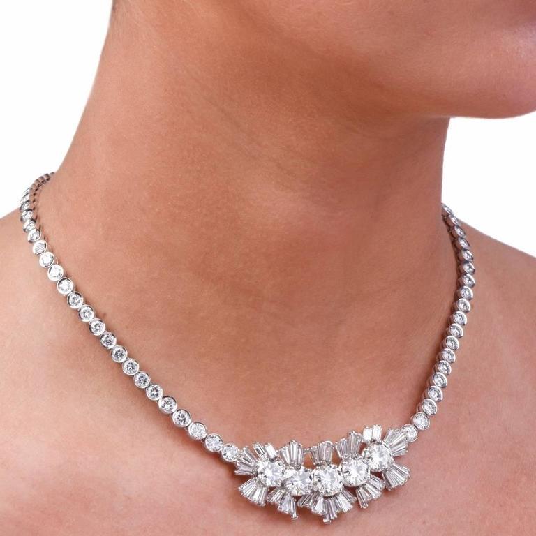 1960s GIA Diamond Gold Choker Necklace 4
