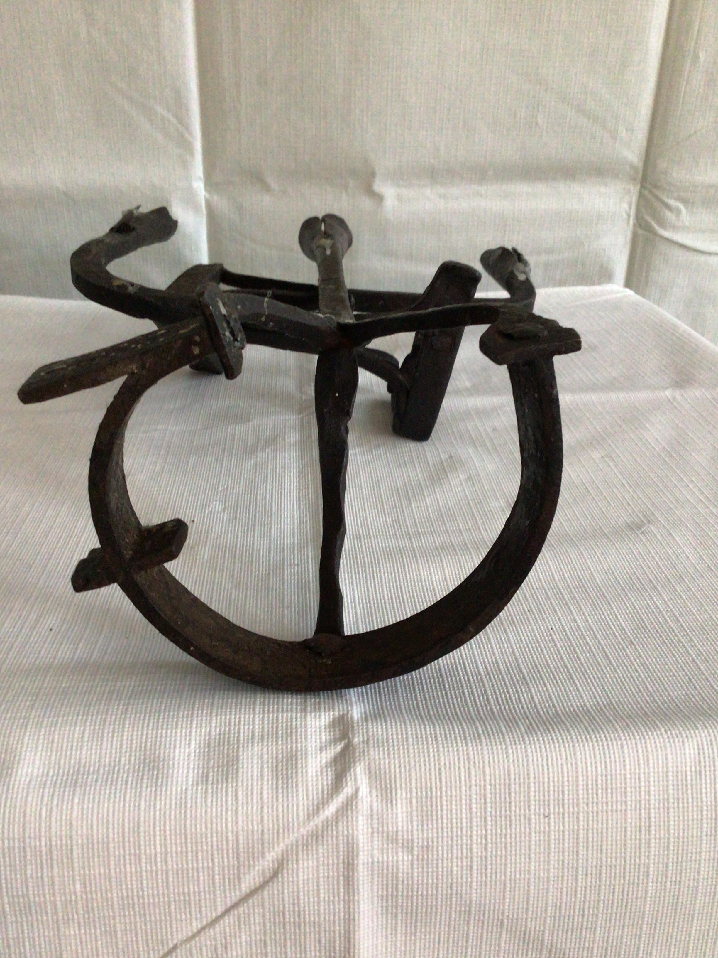 1960s Giacometti Style Handwrought Iron Candleholder 5
