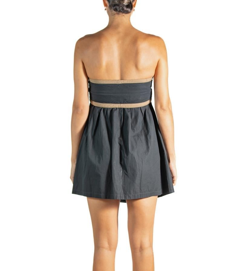 1960S Gianni Versace Black & Brown Mini Dress For Sale 1