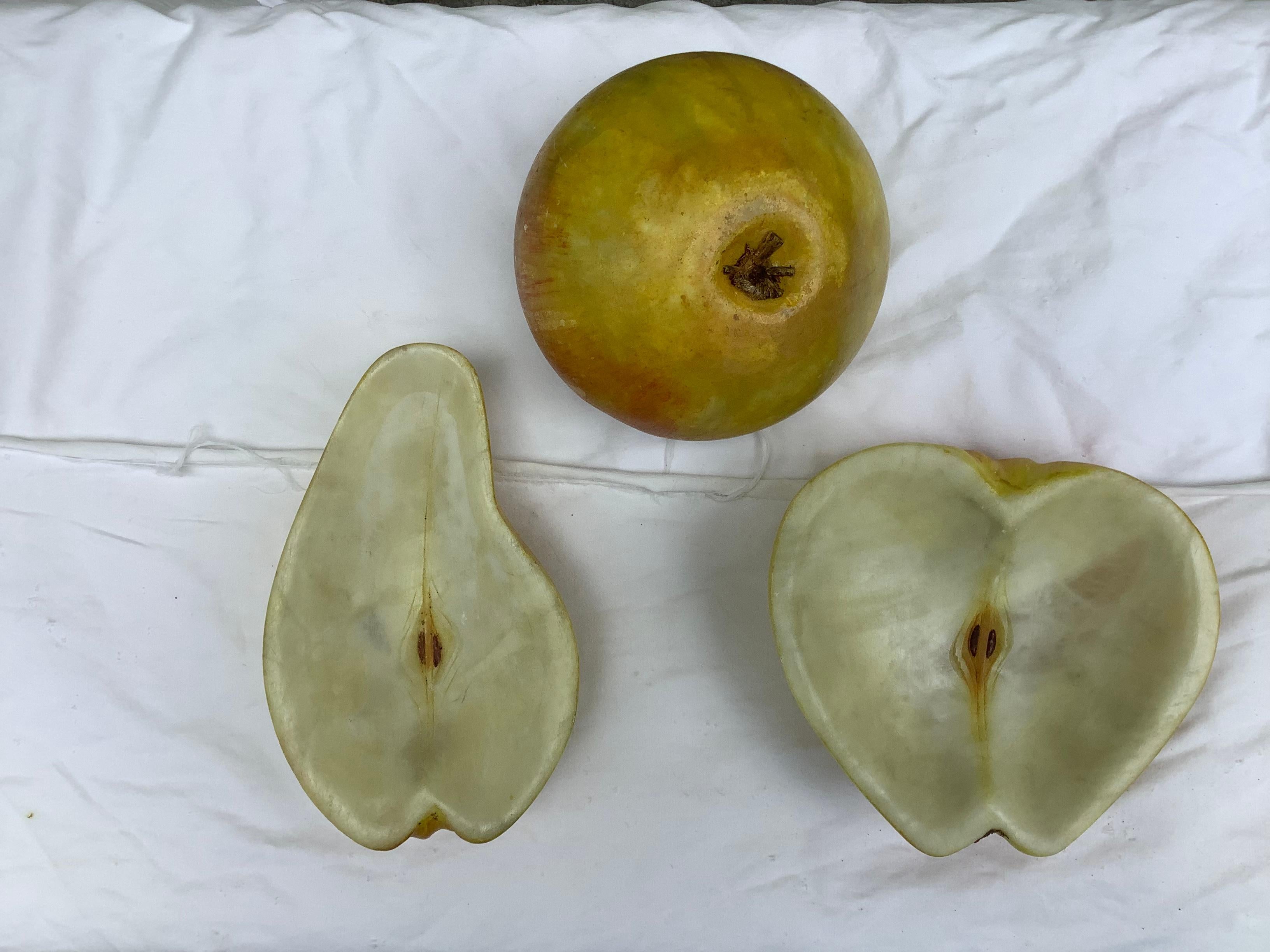 Hand-Carved 1960s Giant Italian Stone Fruit