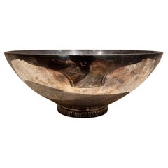 1960s Gidom Fraberg Designer Silver Plated Serving Bowl Denmark