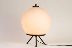 1960s Gilardi & Barzaghi Large Glass Tripod Table or Floor Lamp