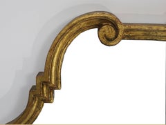 1960s Gilded Pediment Mirror by La Barge
