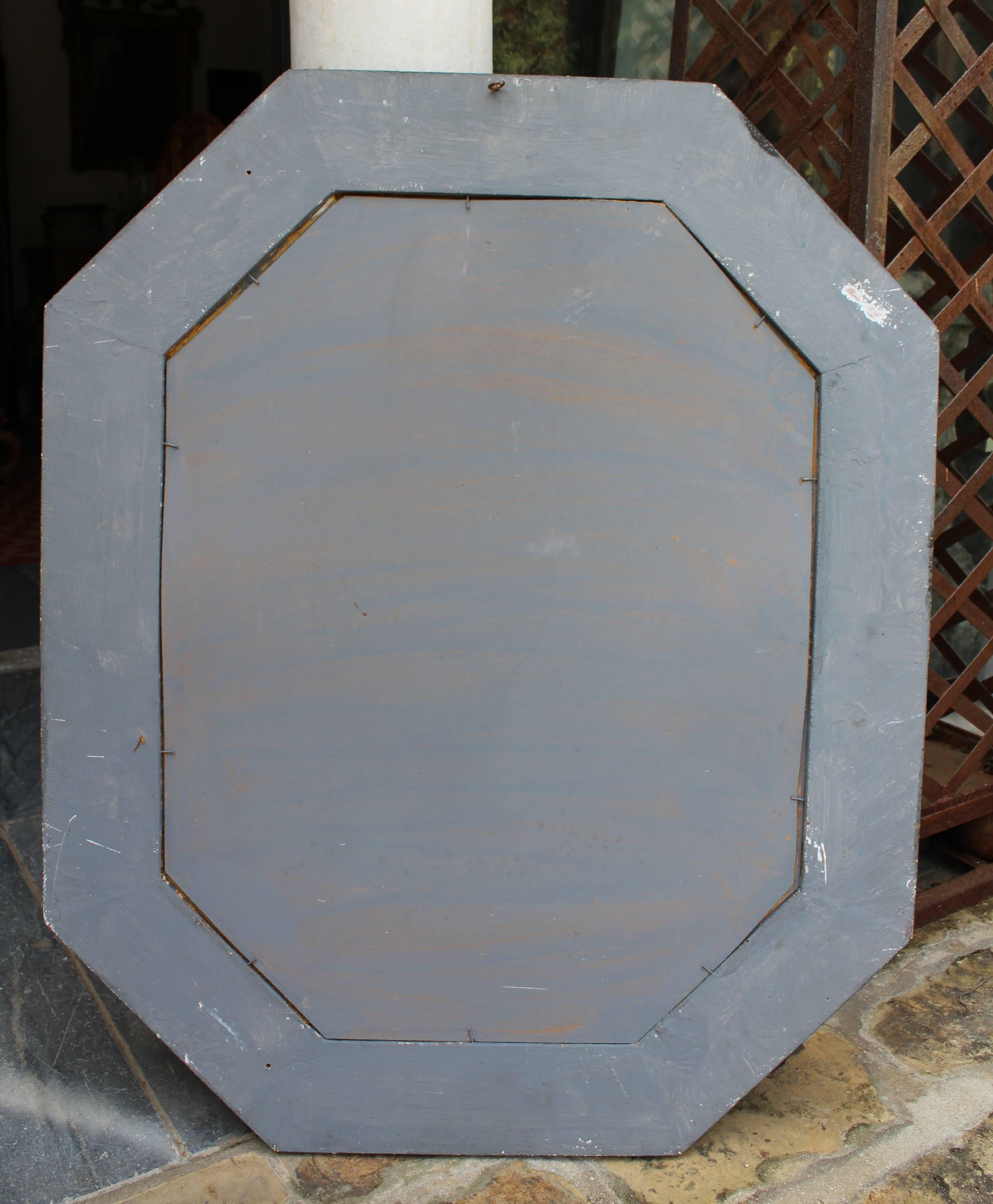 1960s Gilded Wooden Painted Mirror 7