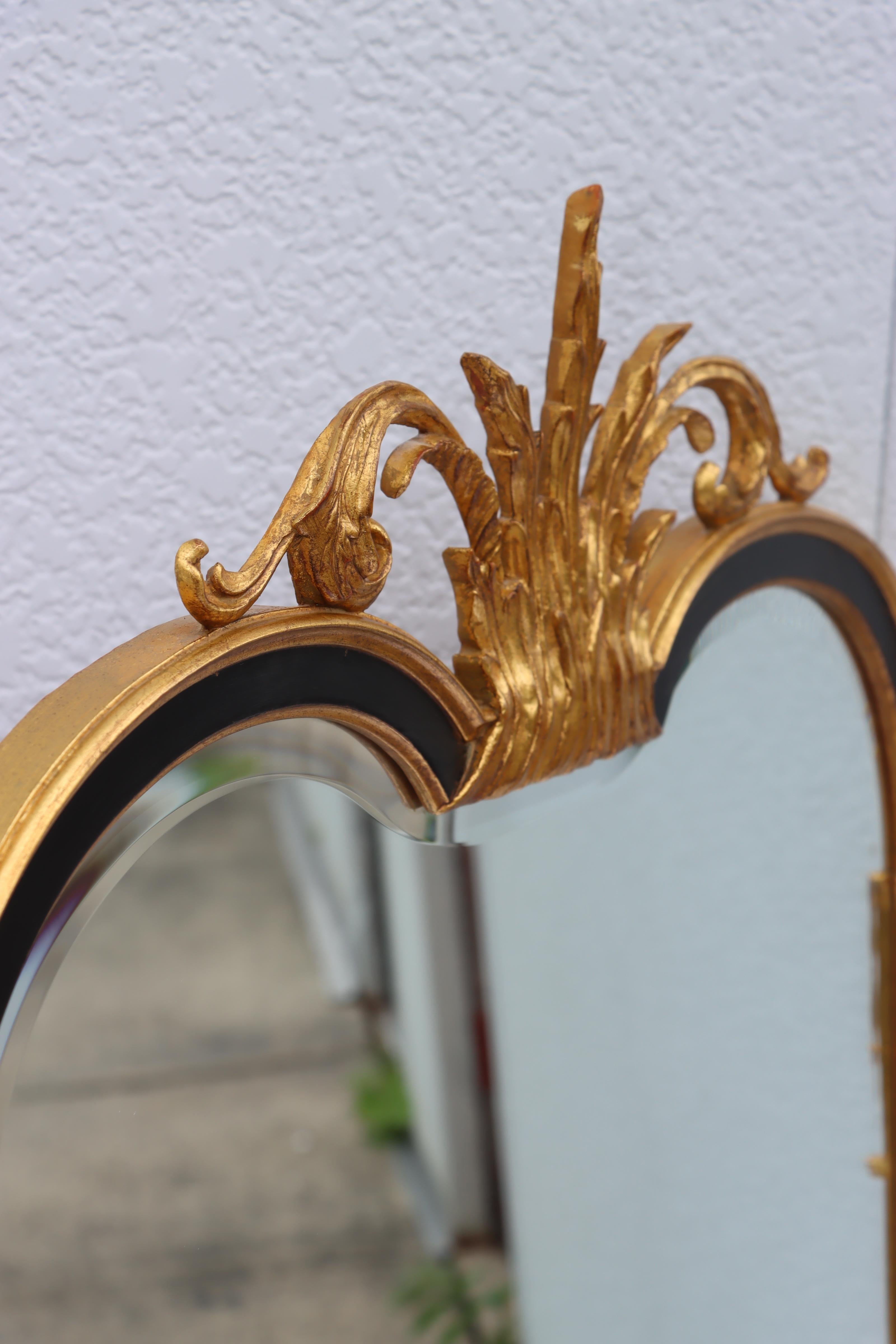 1960's Gilt Beveled Wall Mirror By Carver's Guild  5