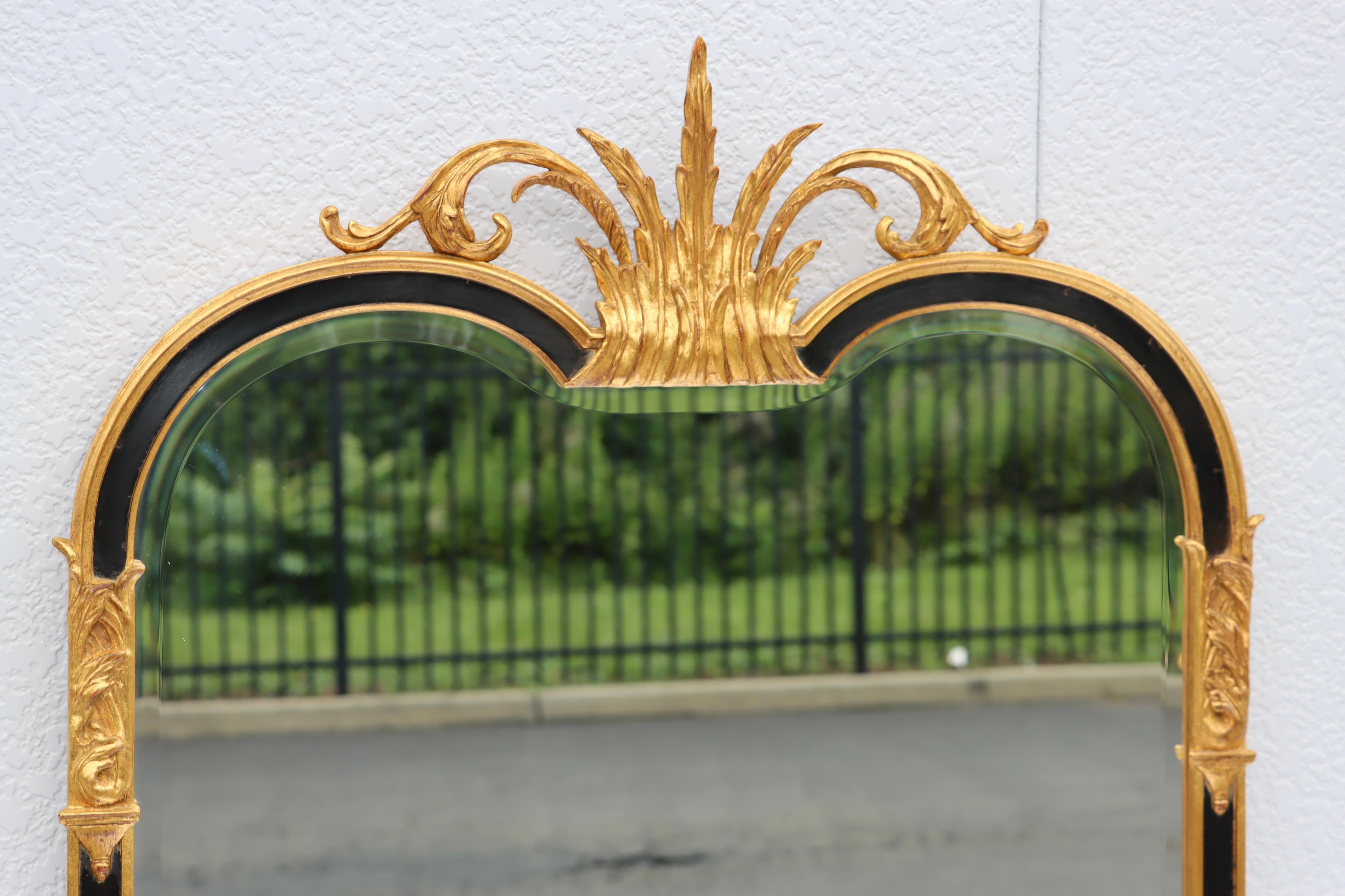 1960's Gilt Beveled Wall Mirror By Carver's Guild  In Good Condition In New York, NY