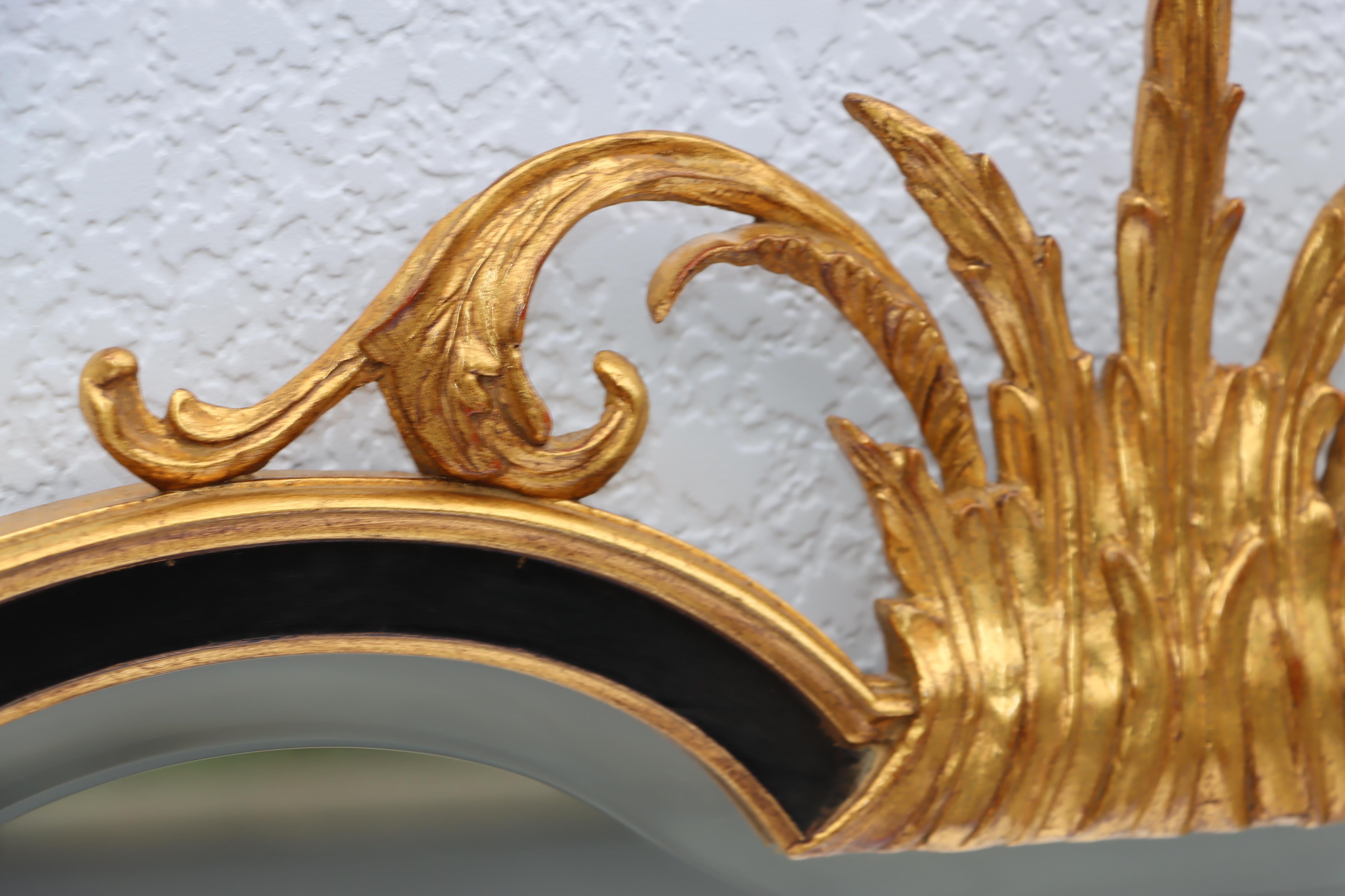 1960's Gilt Beveled Wall Mirror By Carver's Guild  2