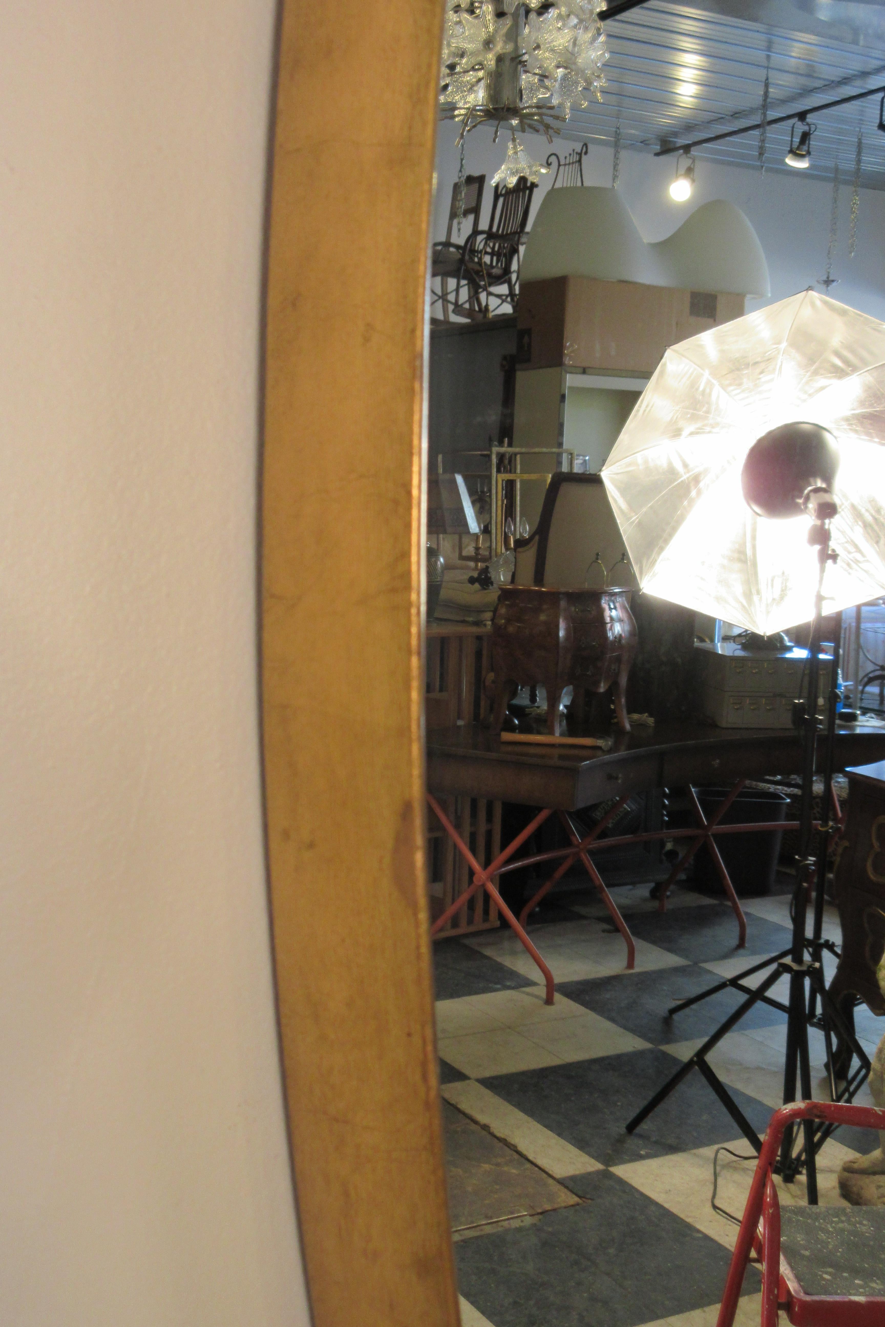1960s Gilt Oval Intersected Mirror 7